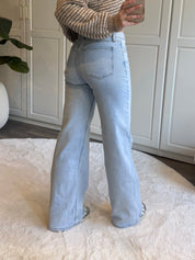 Mid Waist Tall Wide Leg Jeans 3066 | Blauw