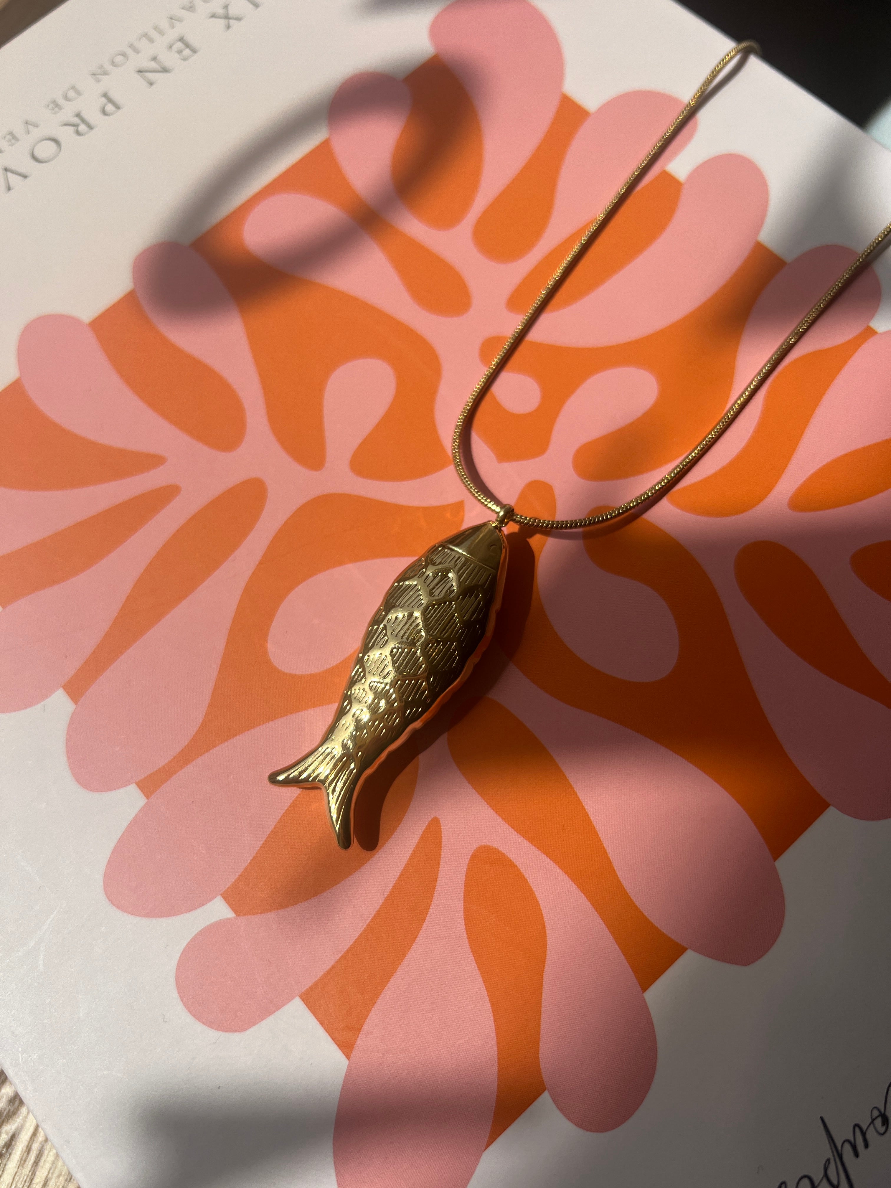 Fish Ketting Lang | Goud