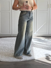 Wide Leg Jeans 3254 | Blauw