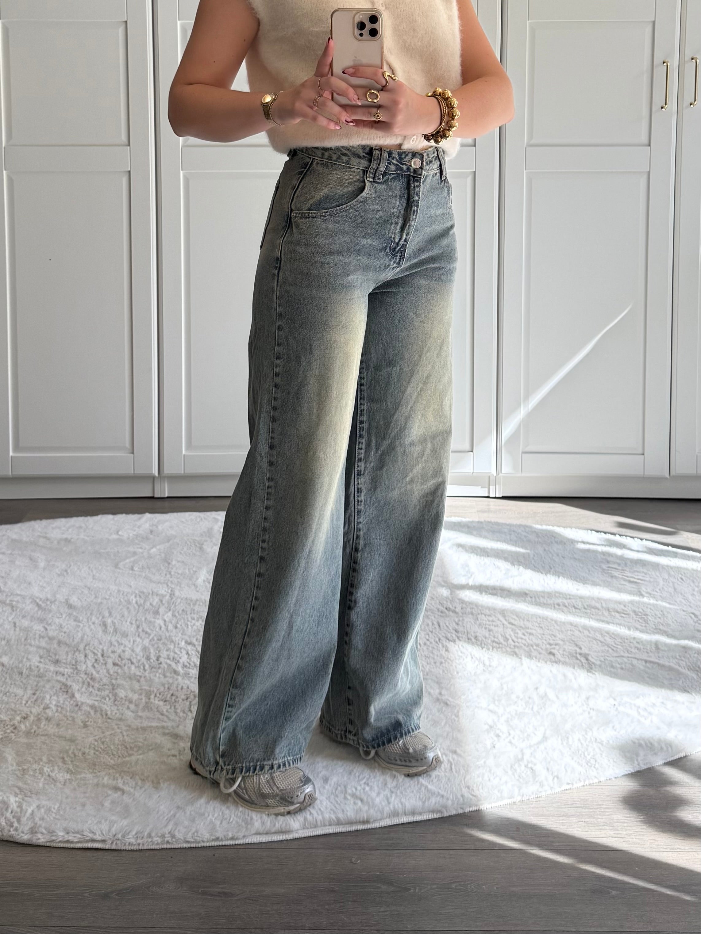 Wide Leg Jeans 3254 | Blauw
