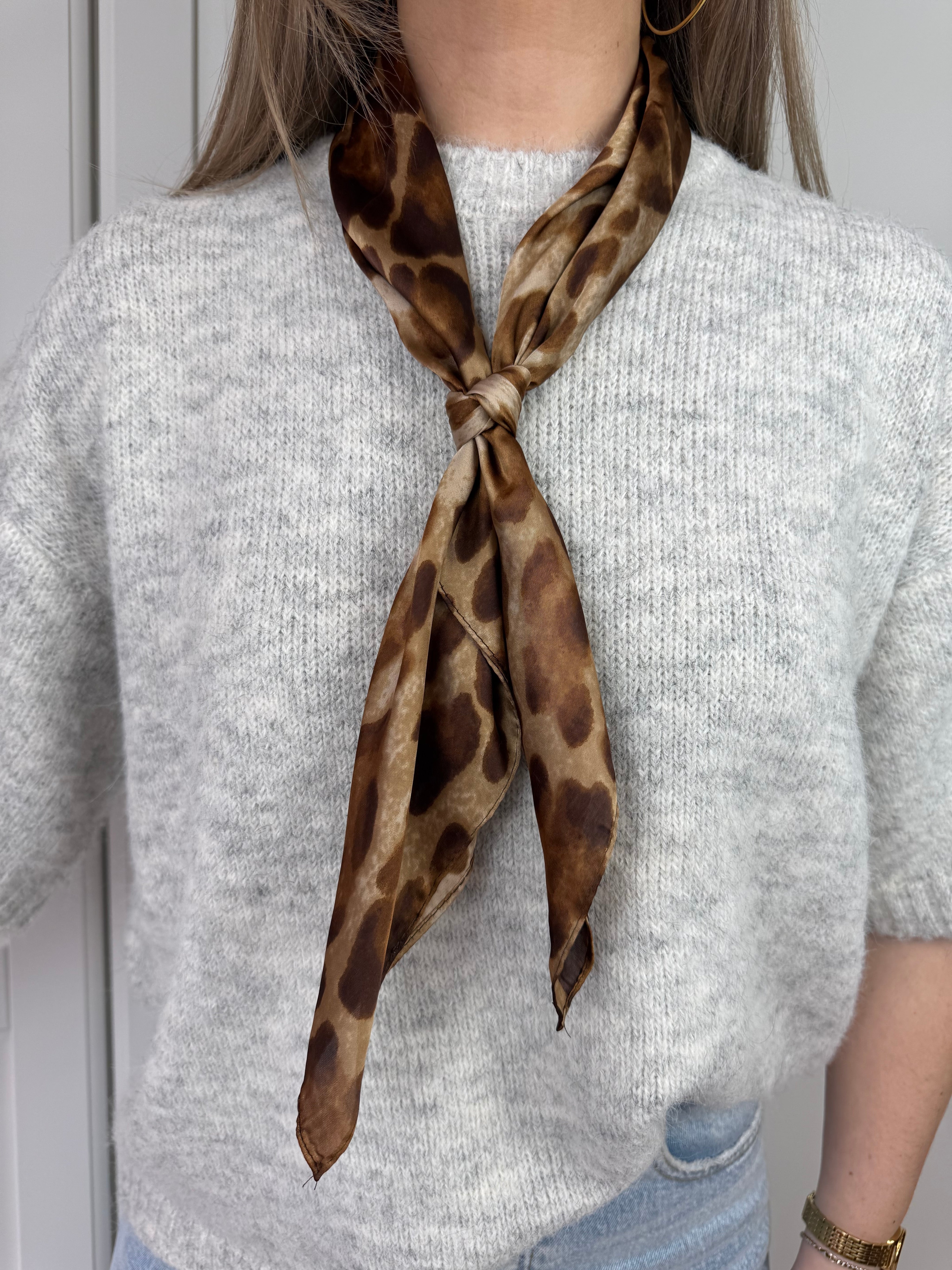 Sjaal Leopard | Bruin