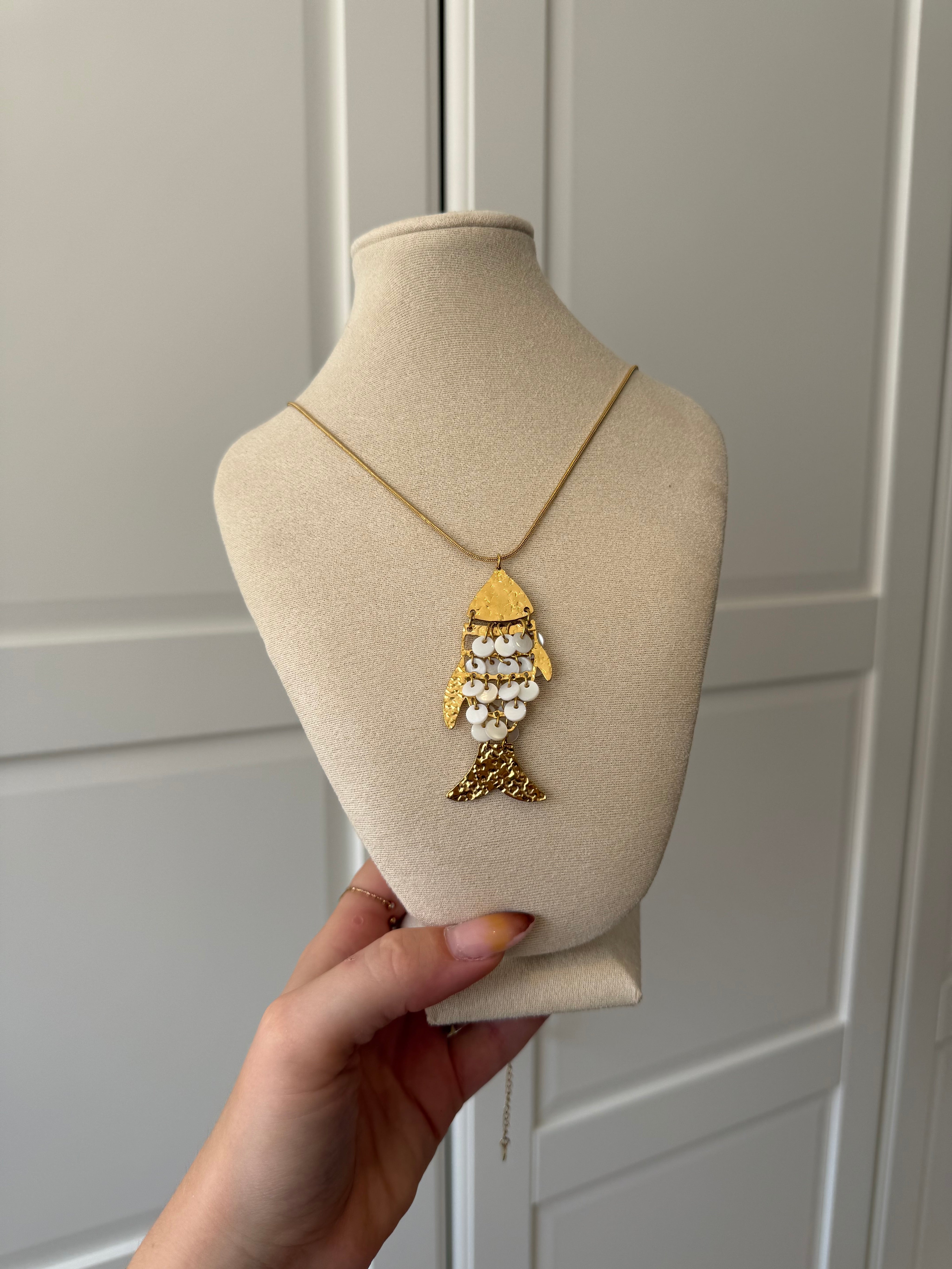 Fish Ketting Lang | Goud