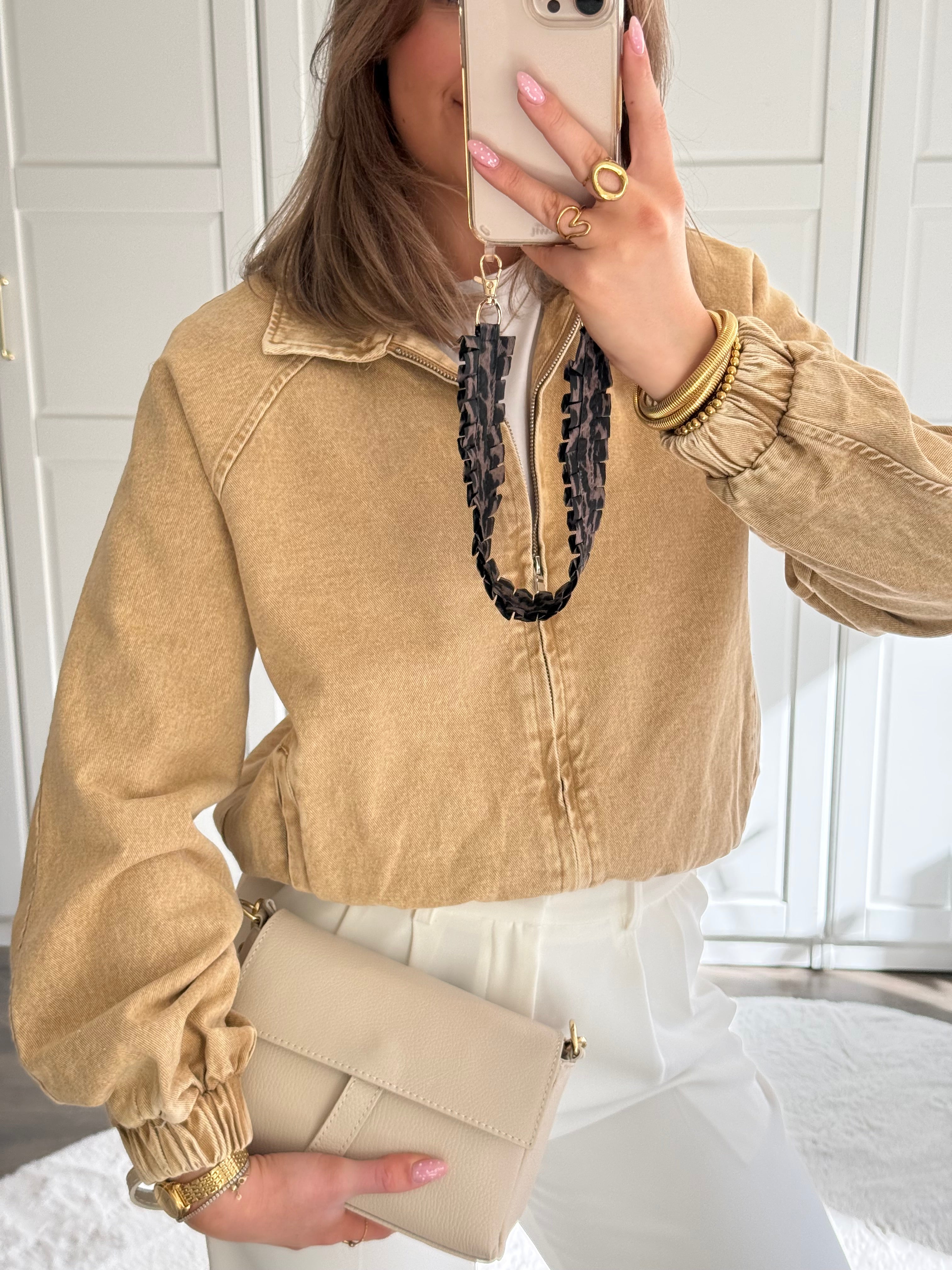 Denim Jas Macey | Beige