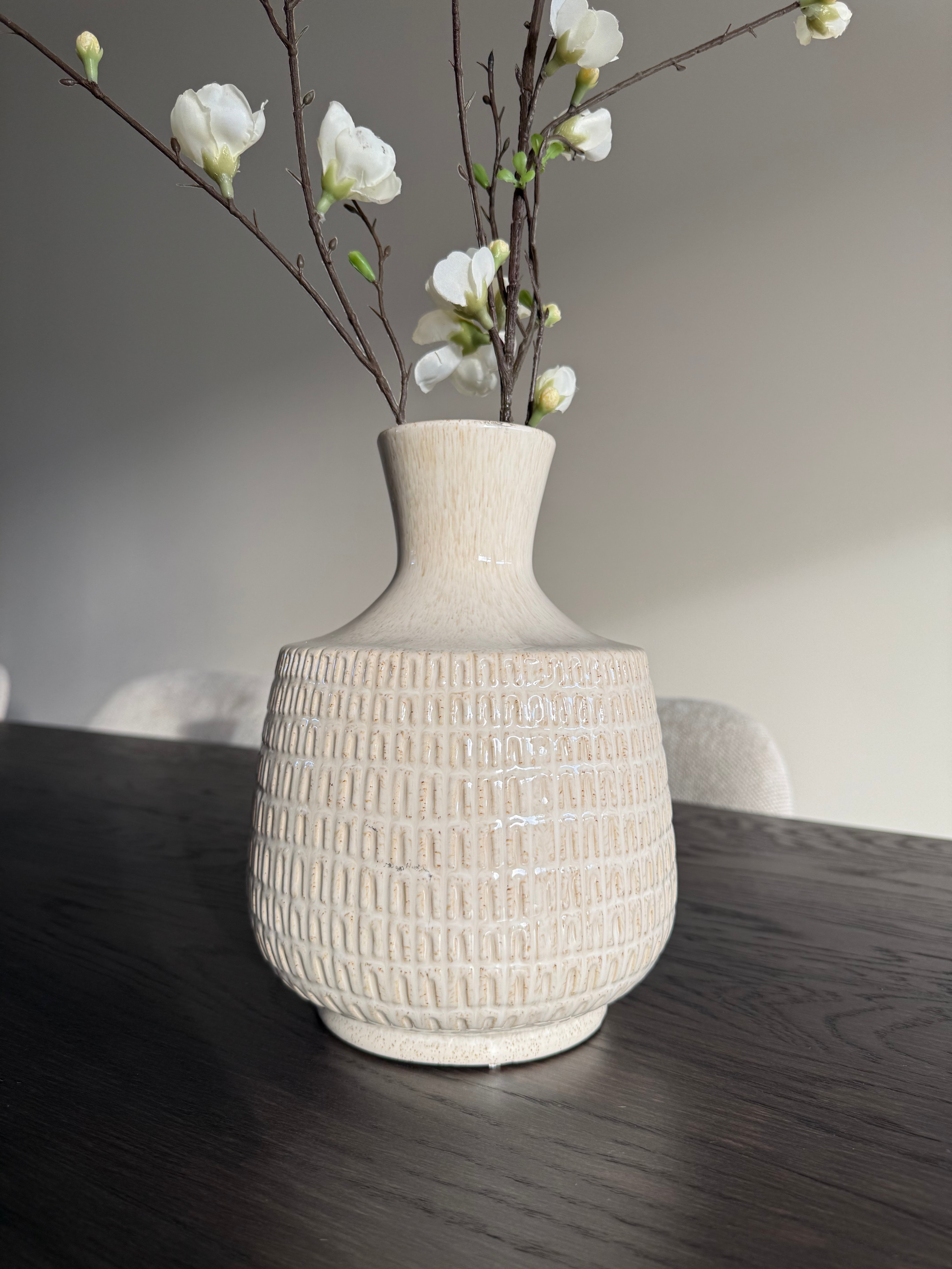 Aardewerk Vaas Souk Groot | Beige