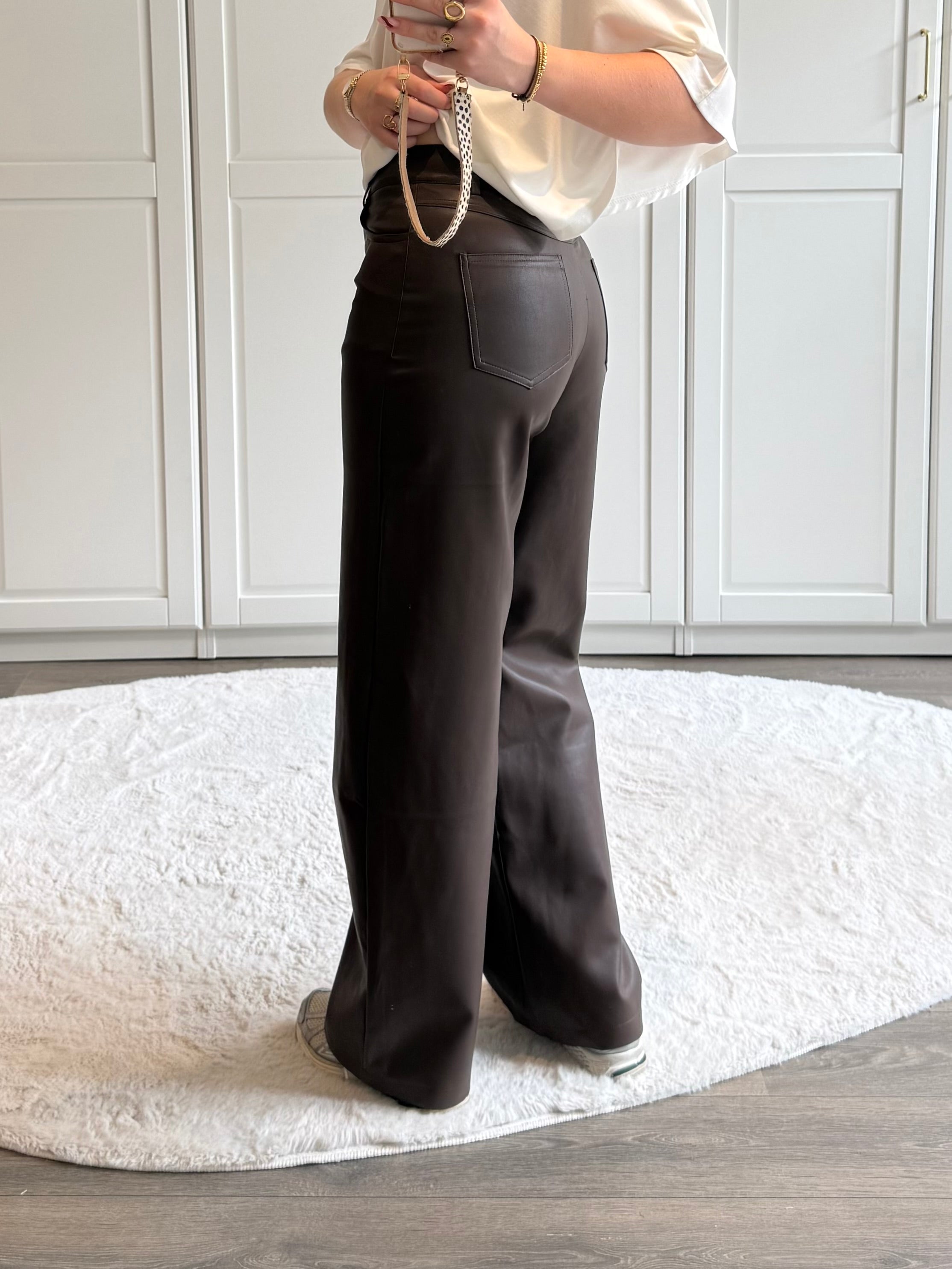 Leather Barrel Pants Saar | Bruin