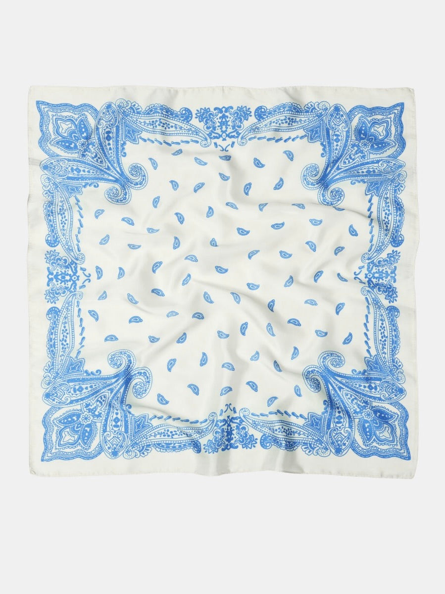 Sjaal Paisley | Wit Lichtblauw