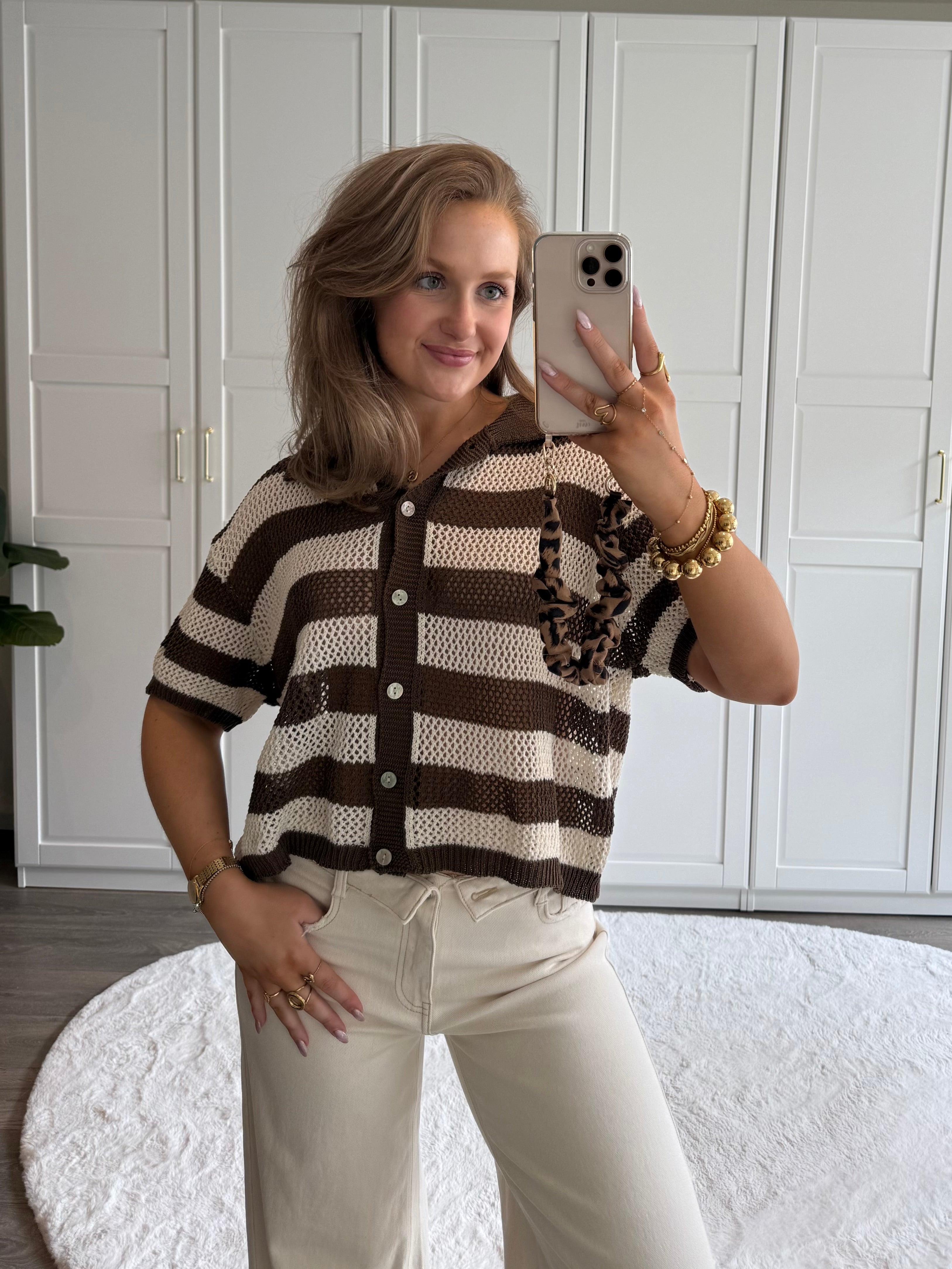Knitted Blouse Pauline | Bruin
