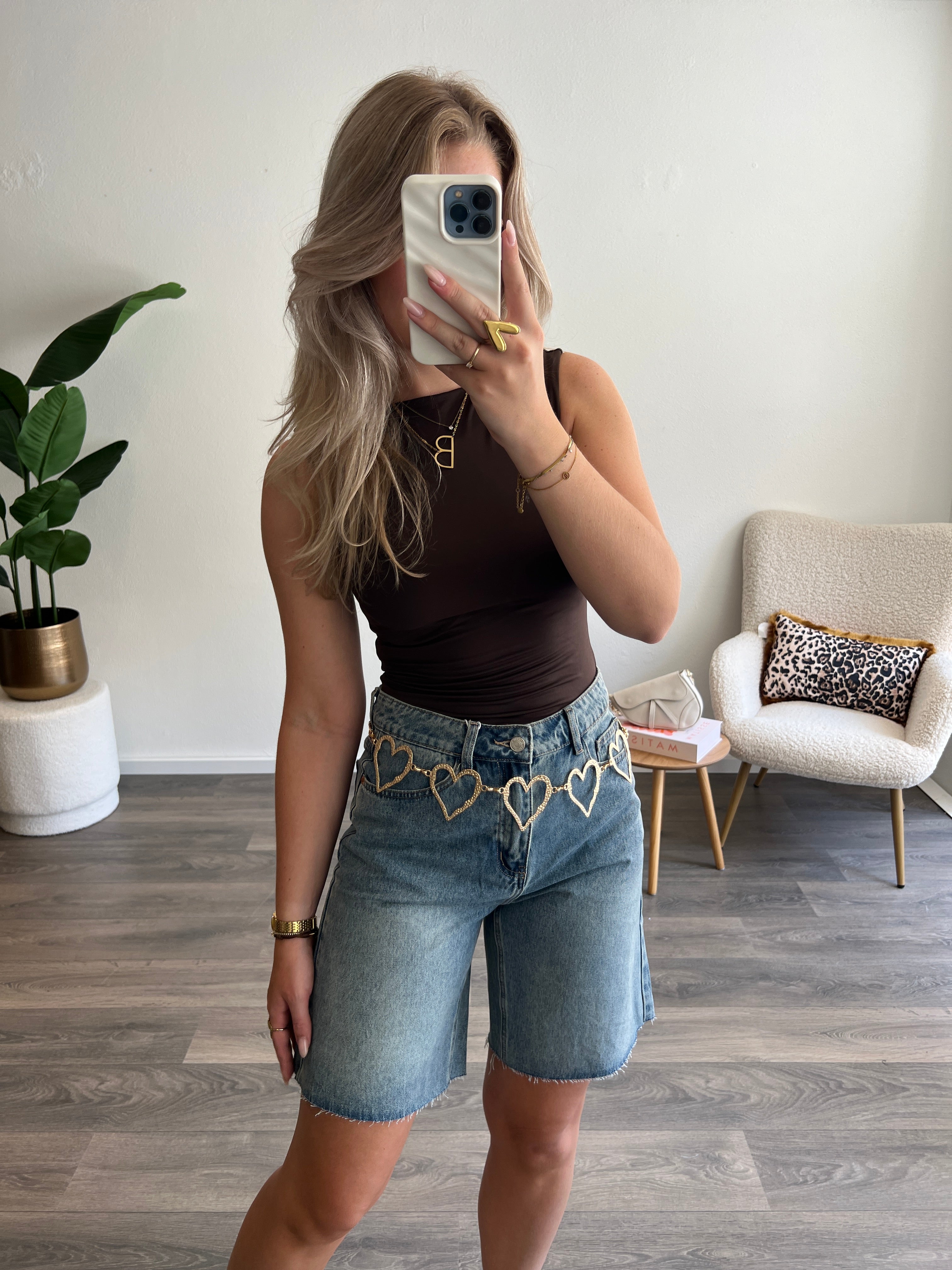 Denim Bermuda Short | Blauw