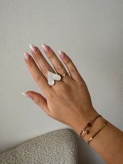 White Heart Ring