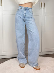 Tall Wide Leg Jeans 3855 | Blauw