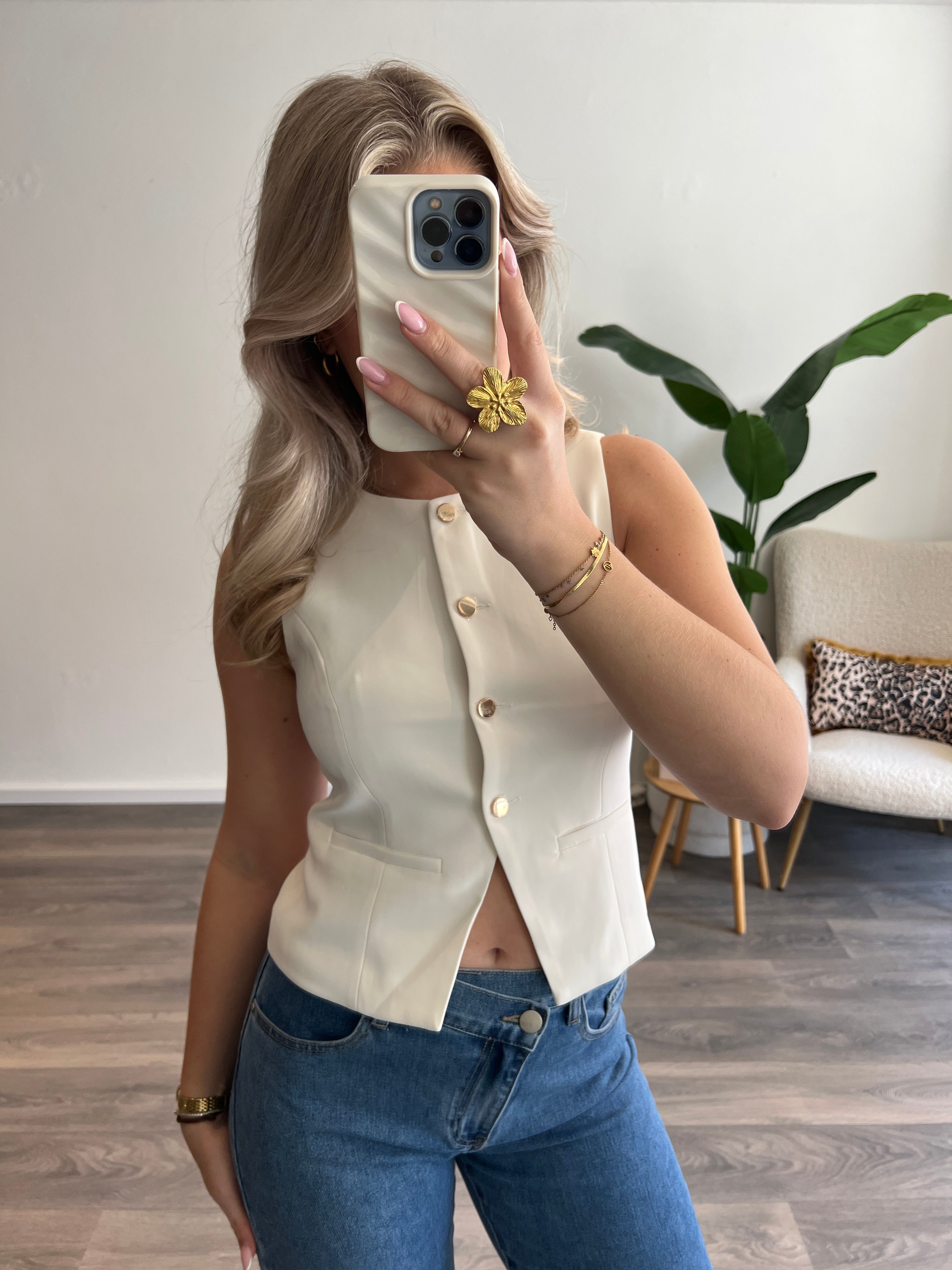 Gilet Lizzy | Wit