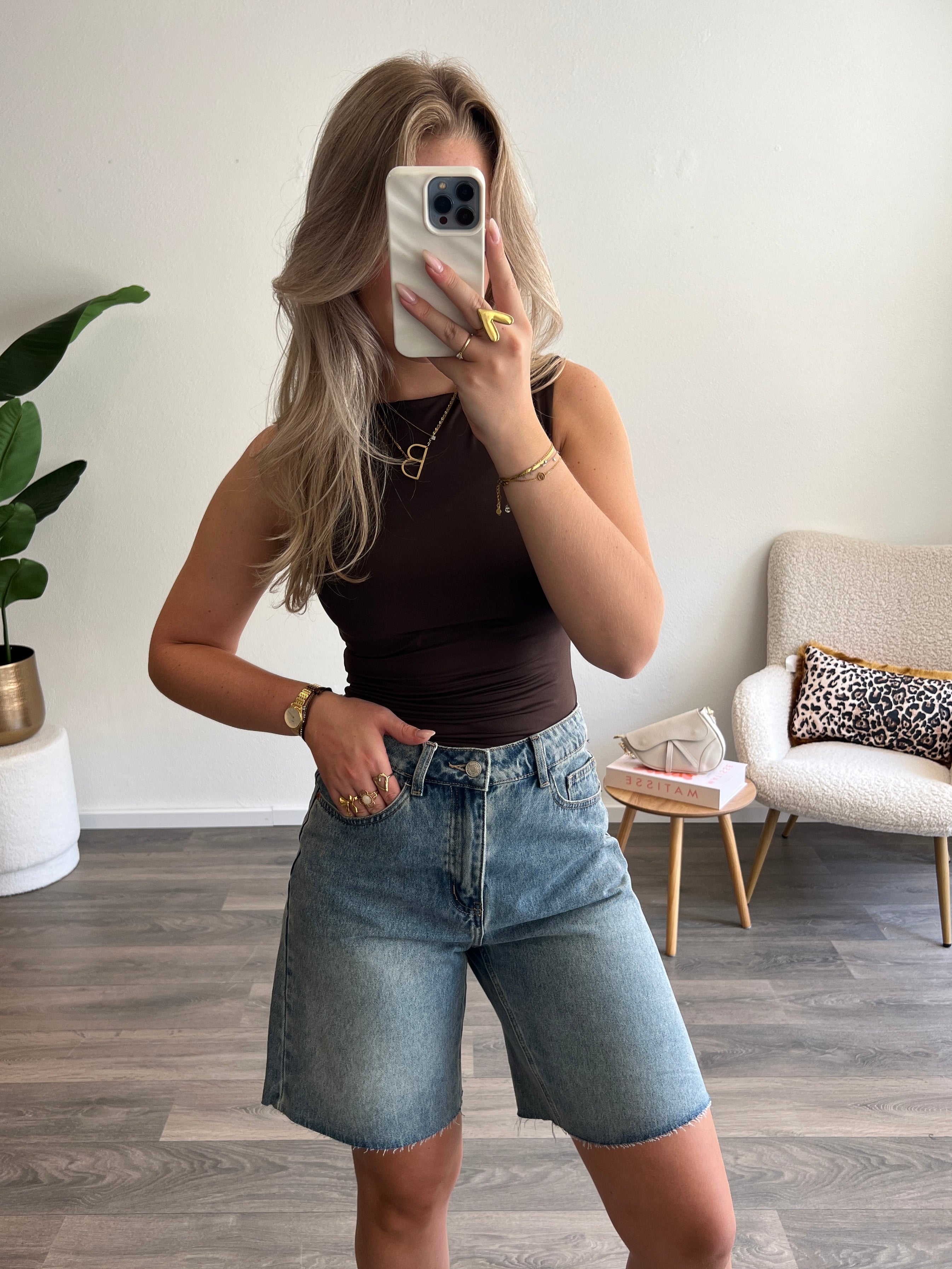 Denim Bermuda Short | Blauw