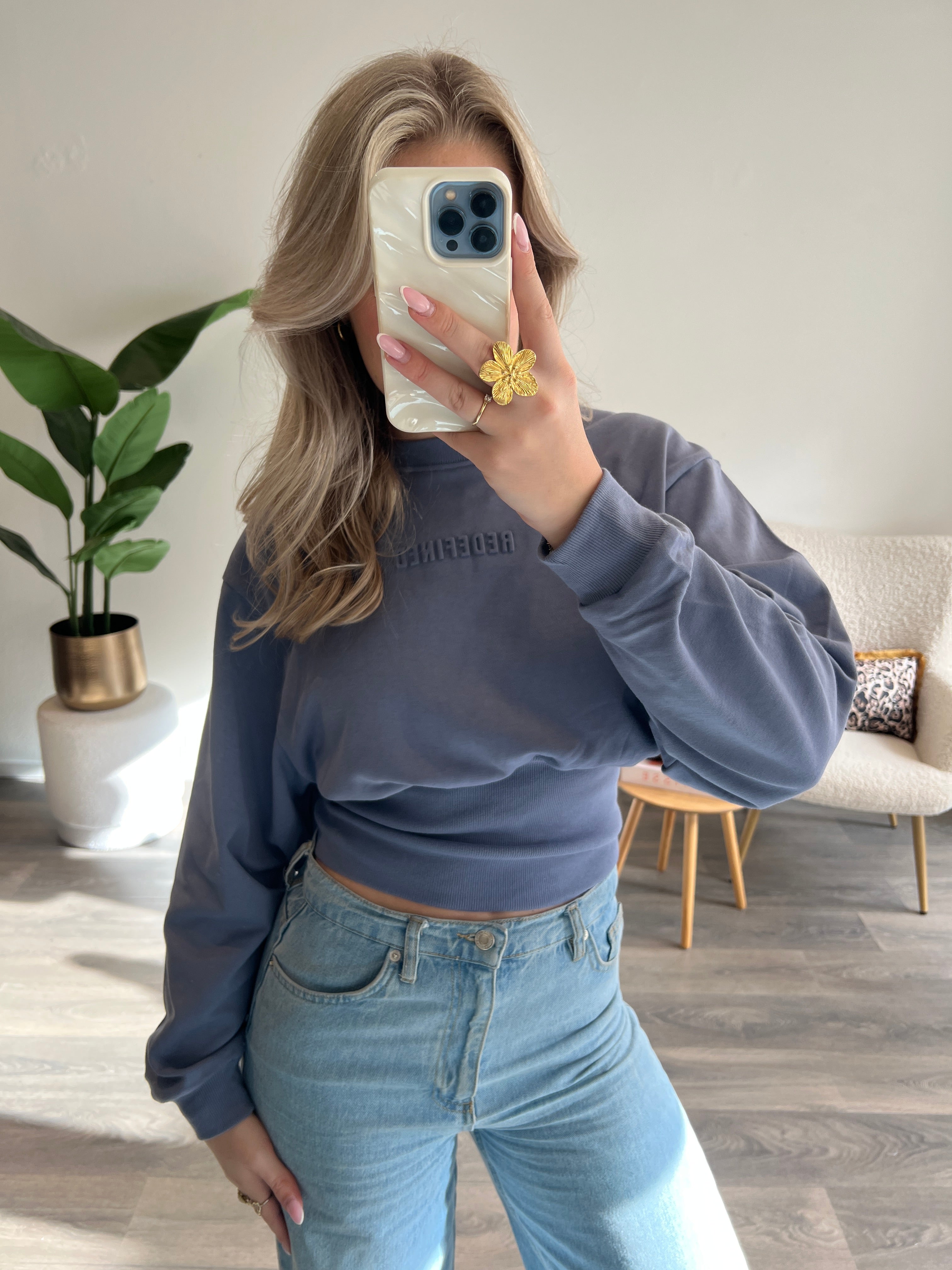 Redefined Fitted Sweater | Denim