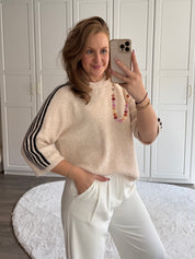 Trui Streep | Ecru