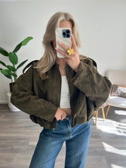 Suede Bomberjas Annabel | Army