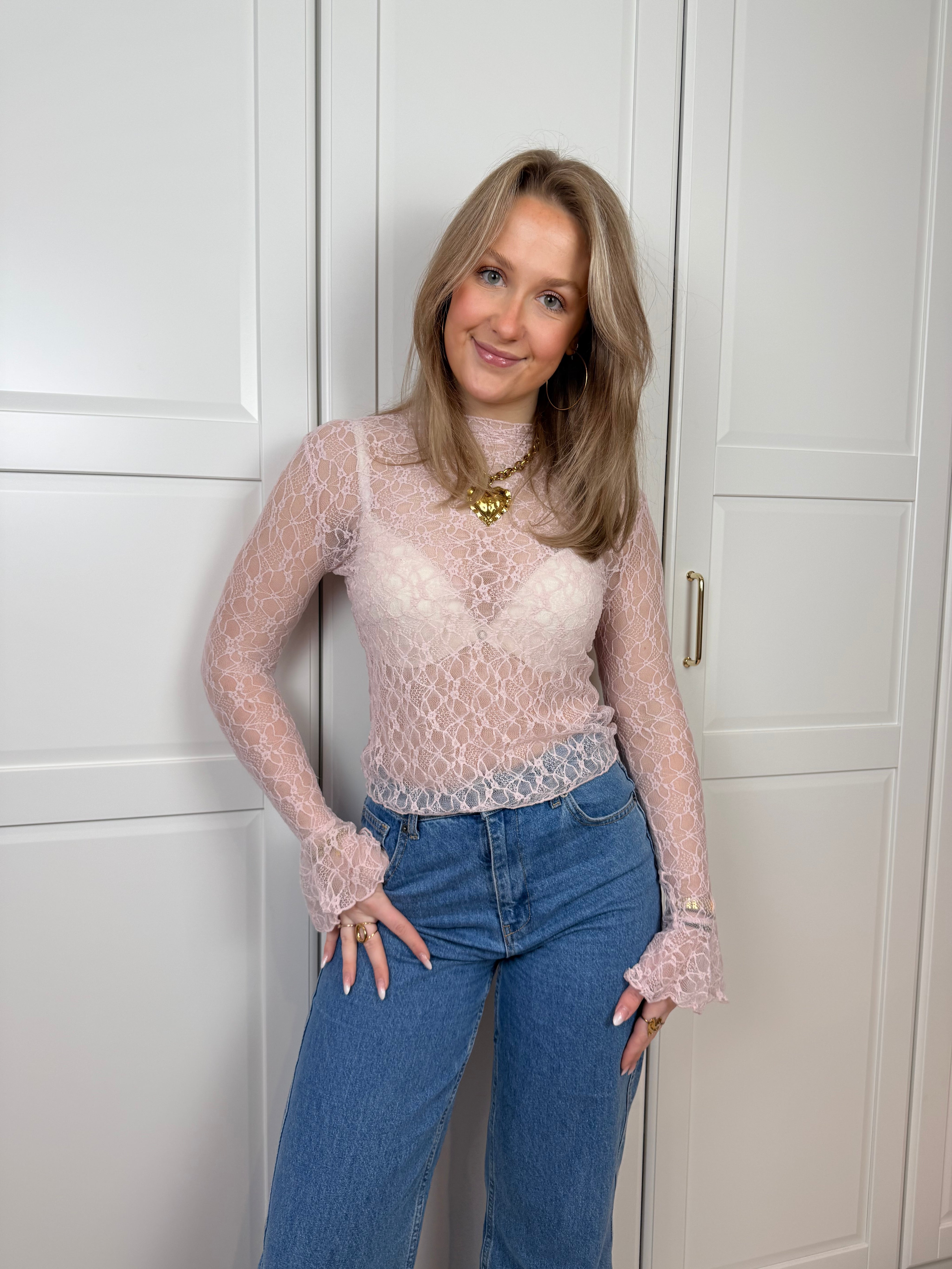 Lace Top Nura | Roze