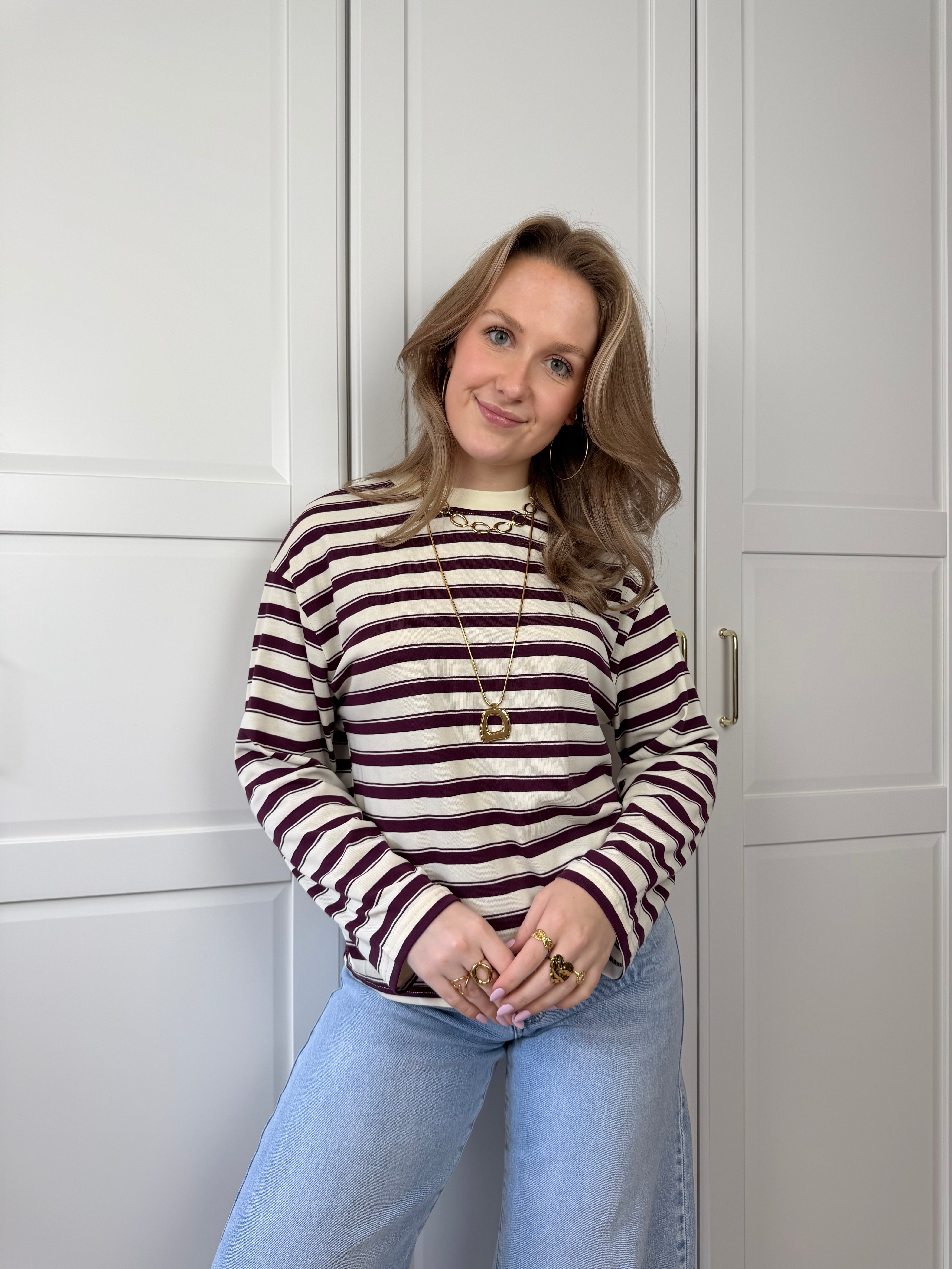 Longsleeve T-shirt Noëlle | Bordeaux