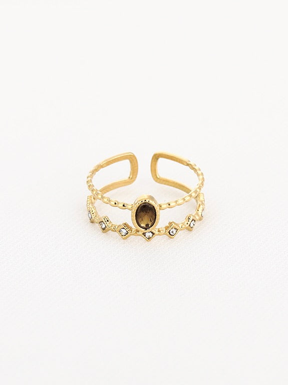 Double Zirkonia Ring | Bruin