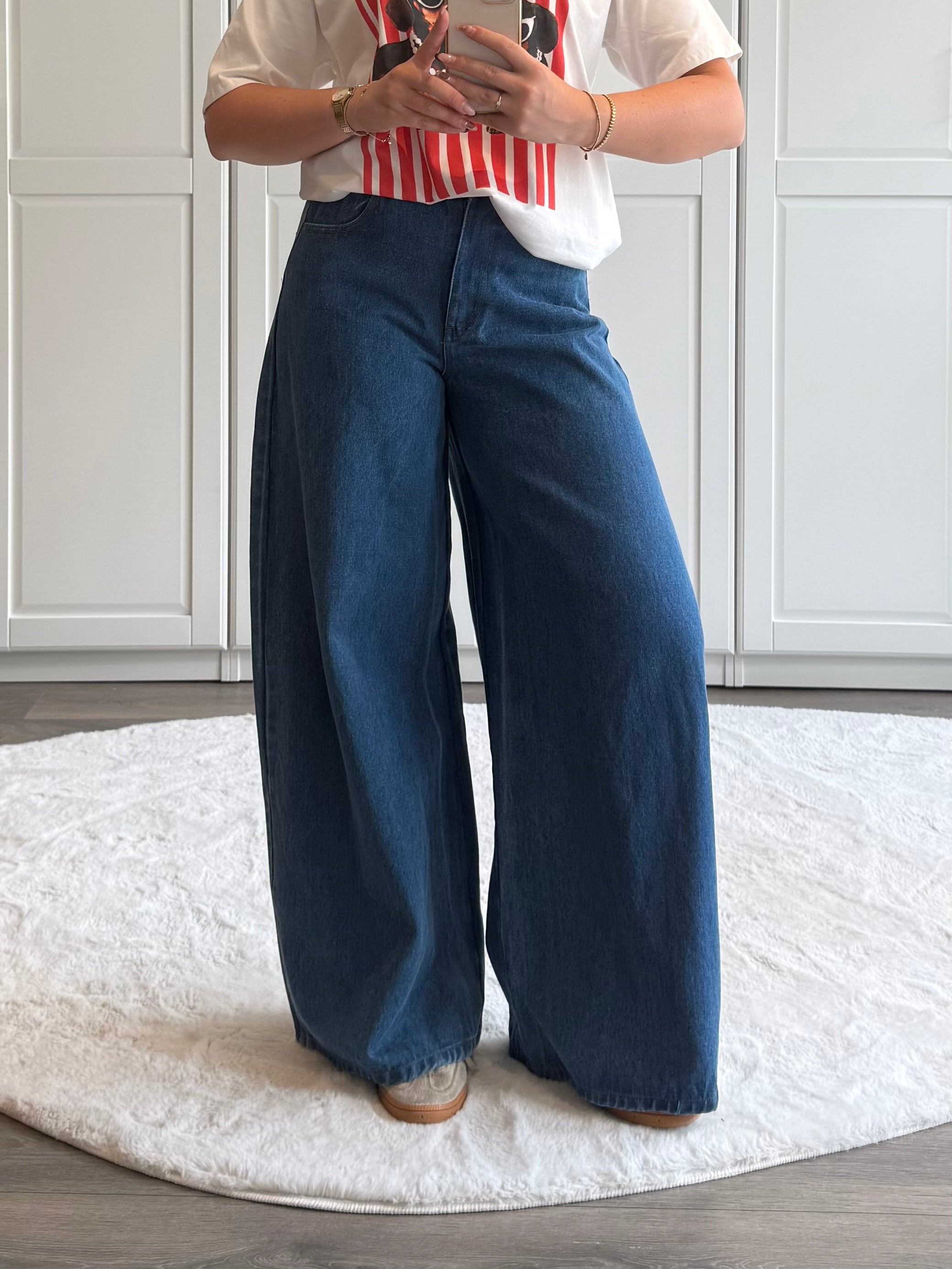 Wide Leg Jeans Kae | Blauw