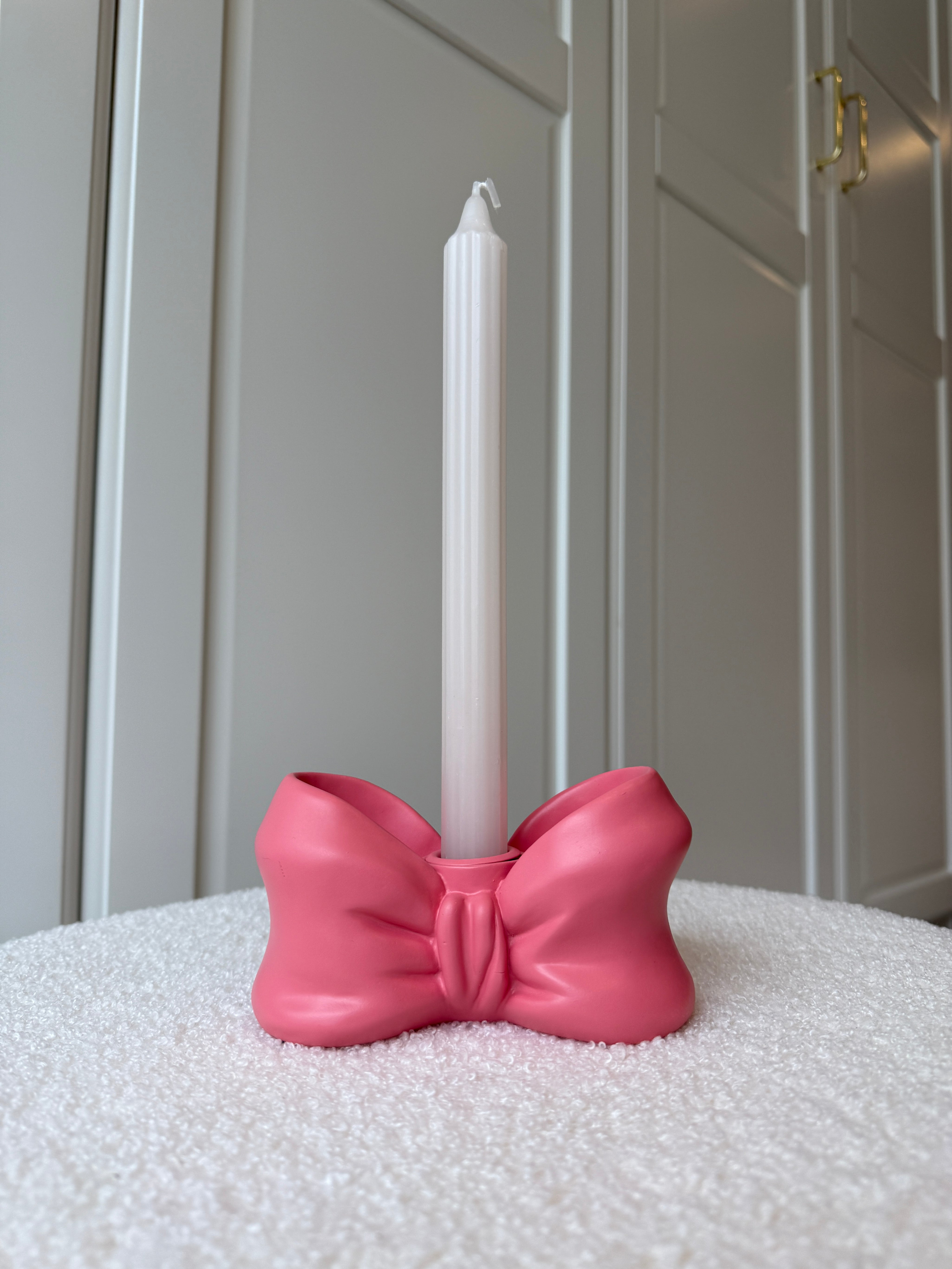 Kaarsenhouder Bow | Roze