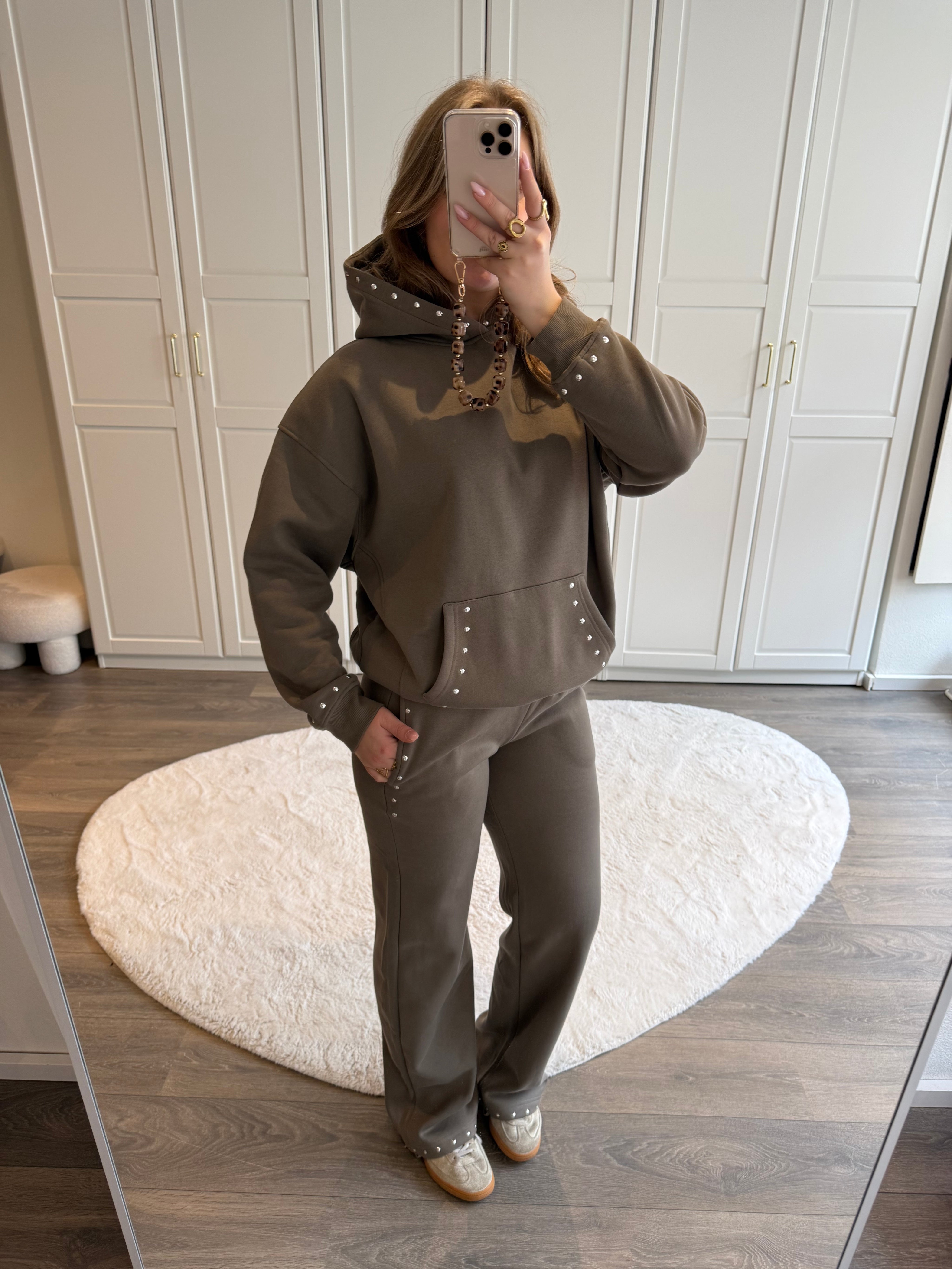 Studs Jogging Set Jaimy | Taupe