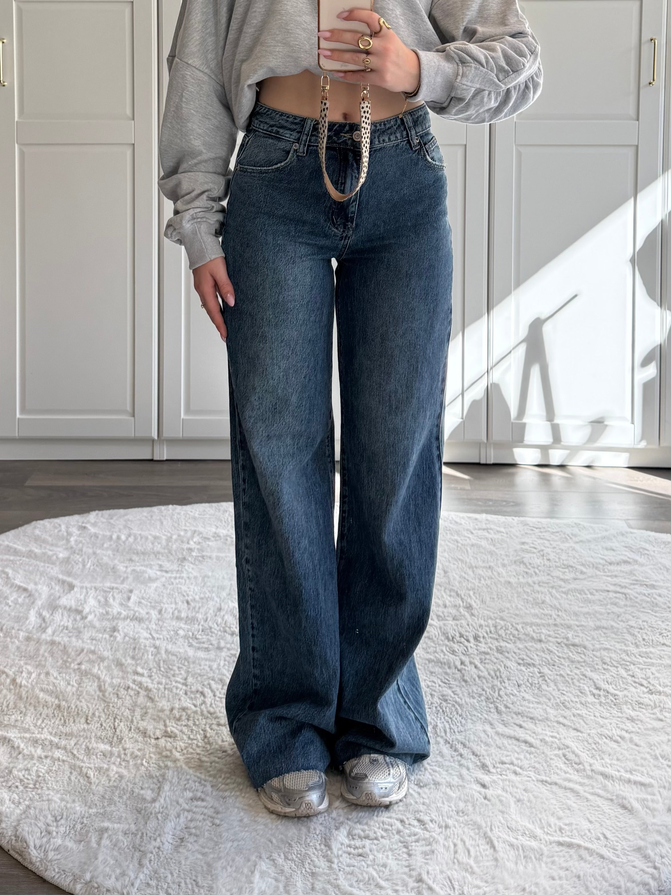 Tall Wide Leg Jeans 9282 | Blauw