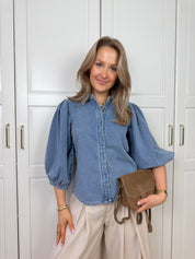 Denim Blouse Charlie | Blauw