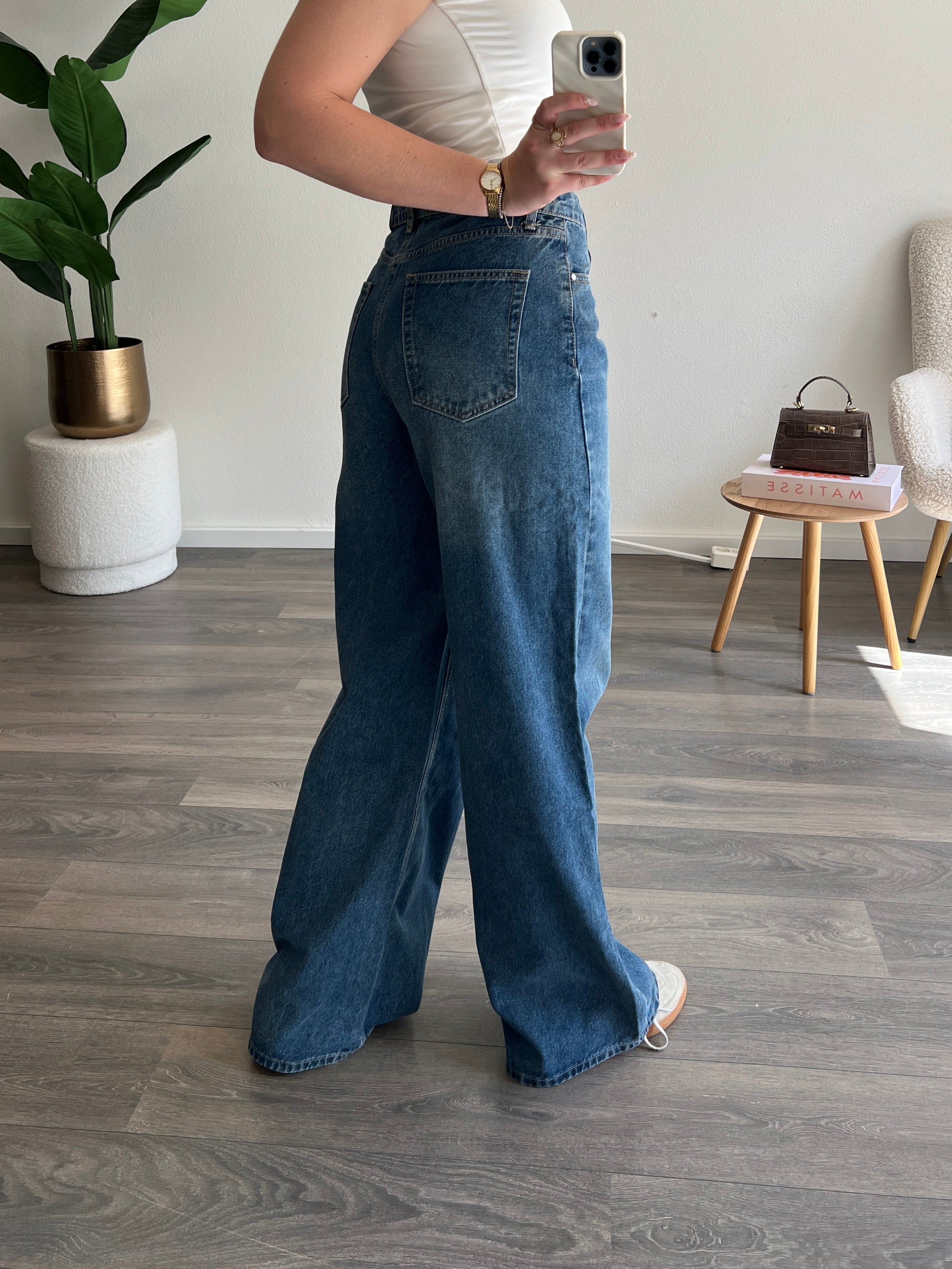 Baggy Wide Leg Jeans 3257 Tall | Blauw