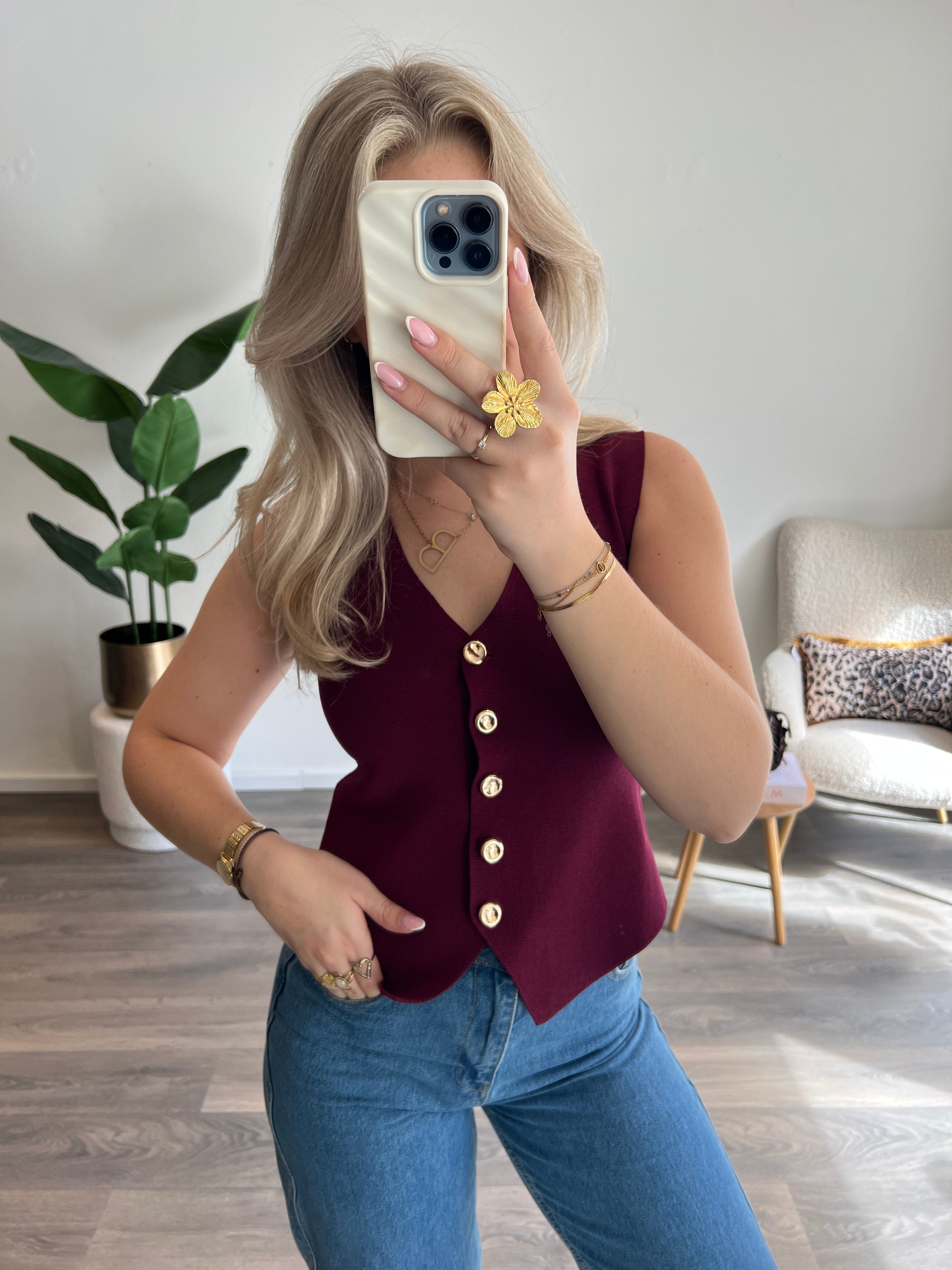 Gilet Joy | Bordeaux