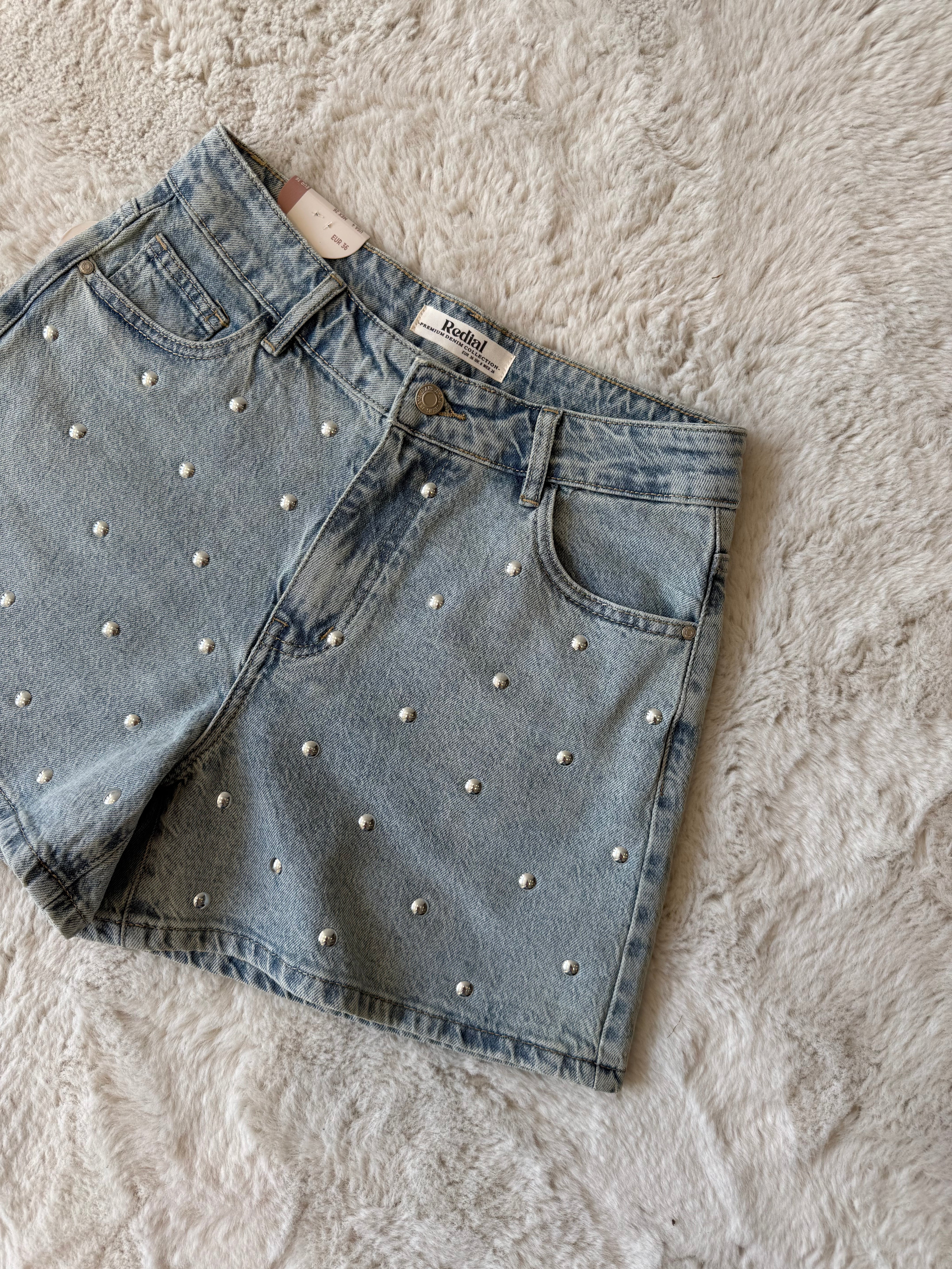 Denim Studs Short 9178 | Blauw