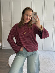 Longsleeve T-shirt Zoë | Bordeaux