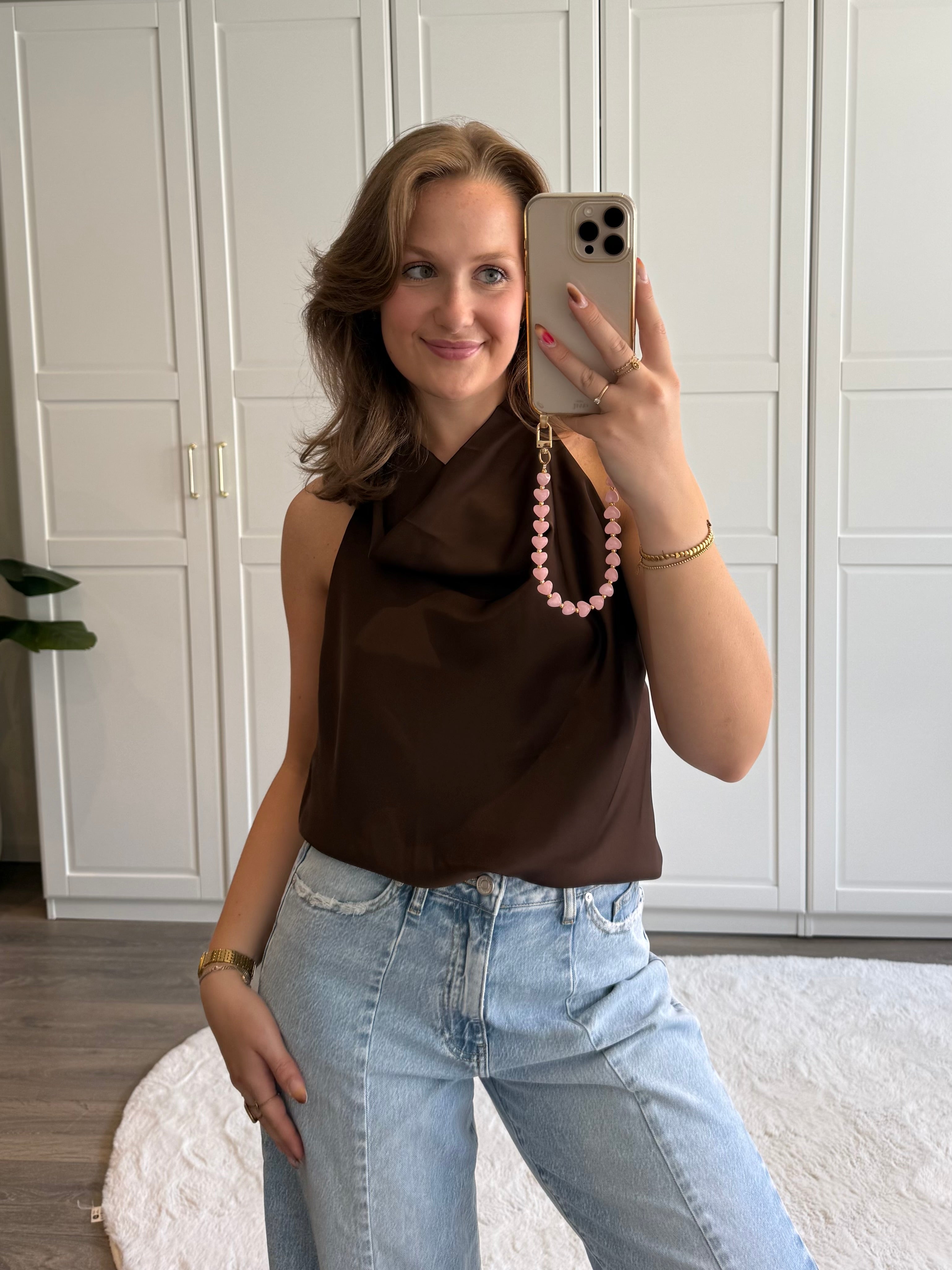 Halter Top Rosa | Bruin