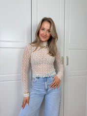 Lace Top June | Creme
