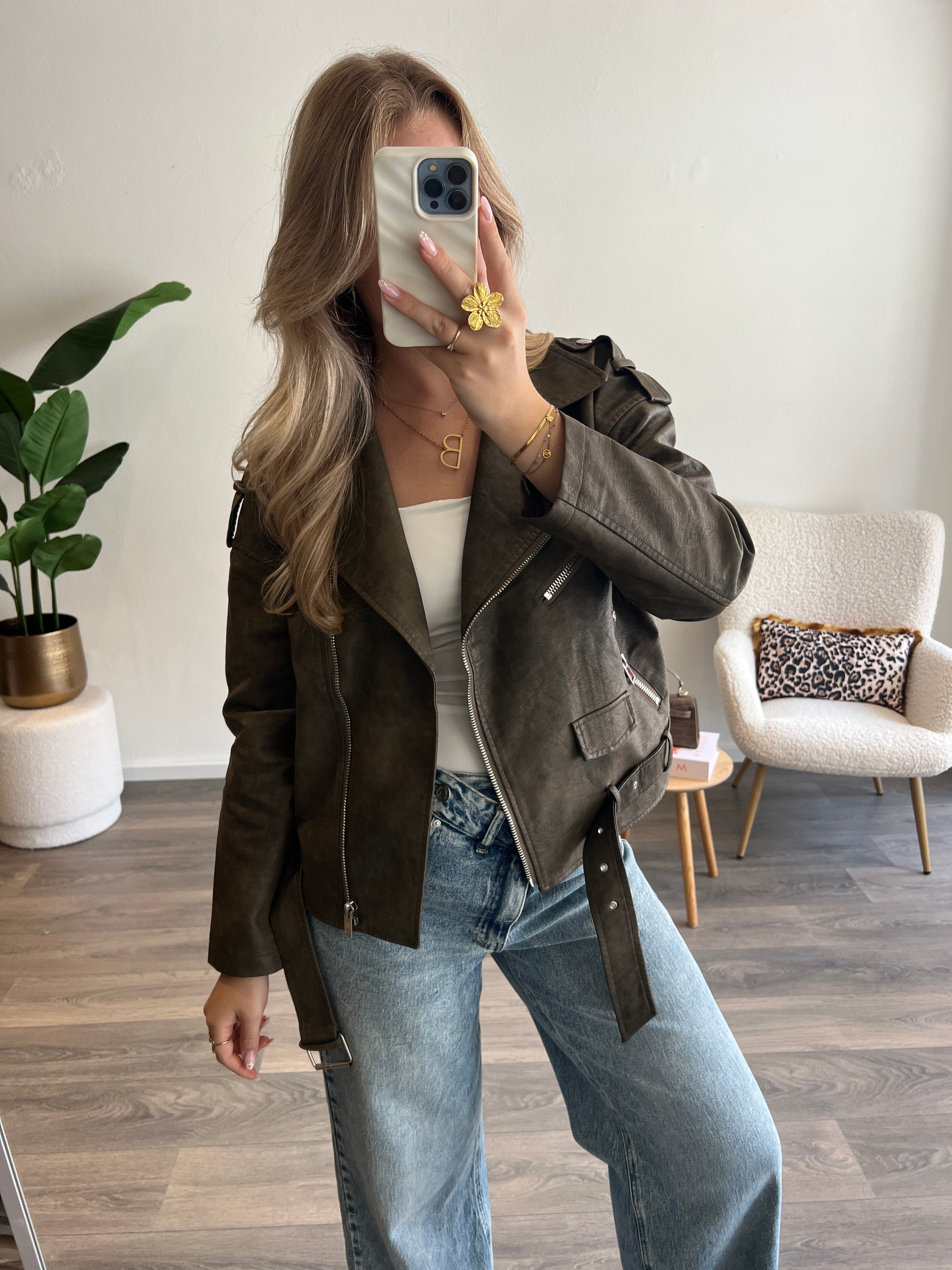 Biker Jacket | Taupe