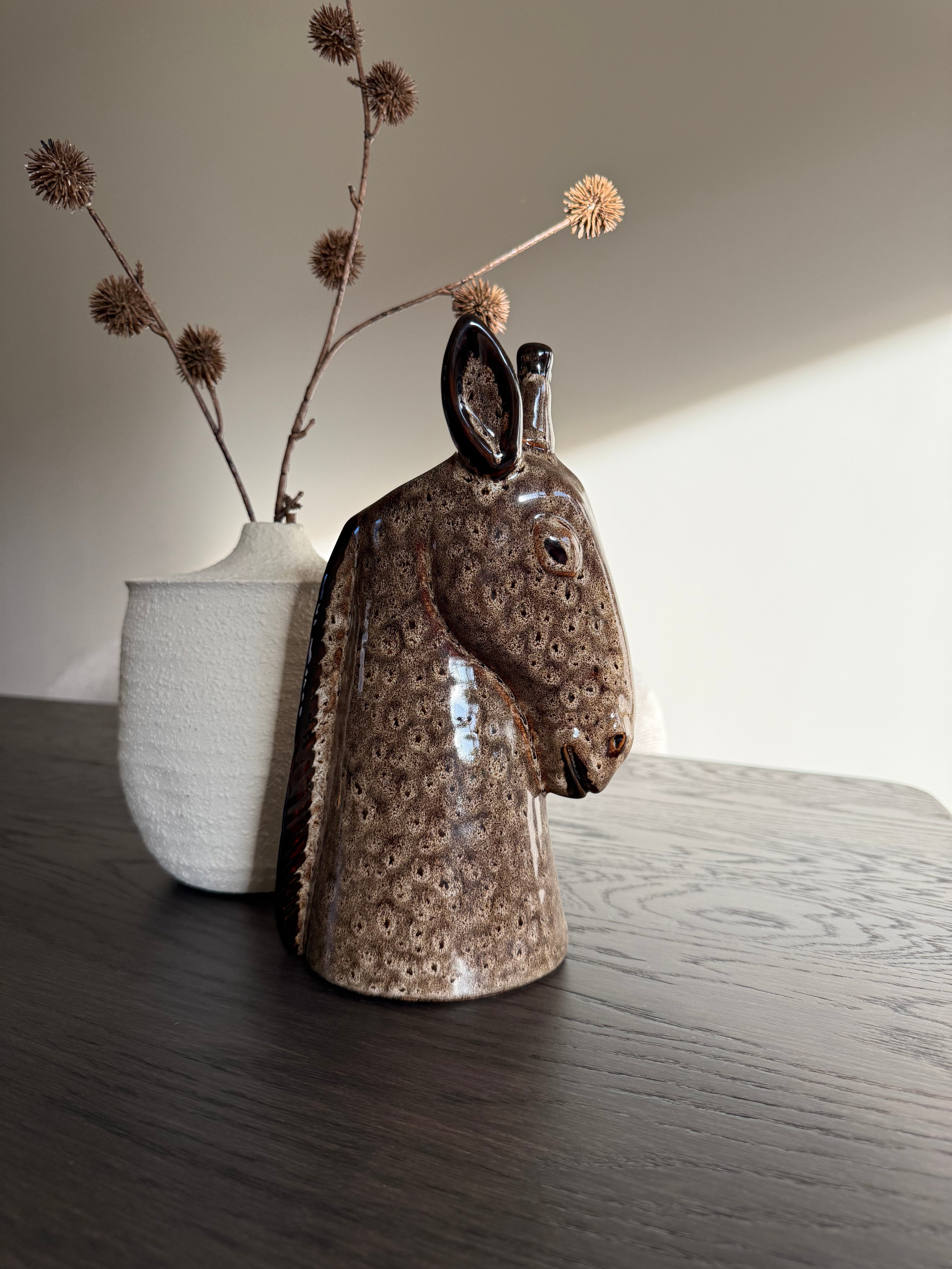 Aardewerk Vaas Giraffe | Bruin