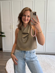 Halter Top Rosa | Khaki