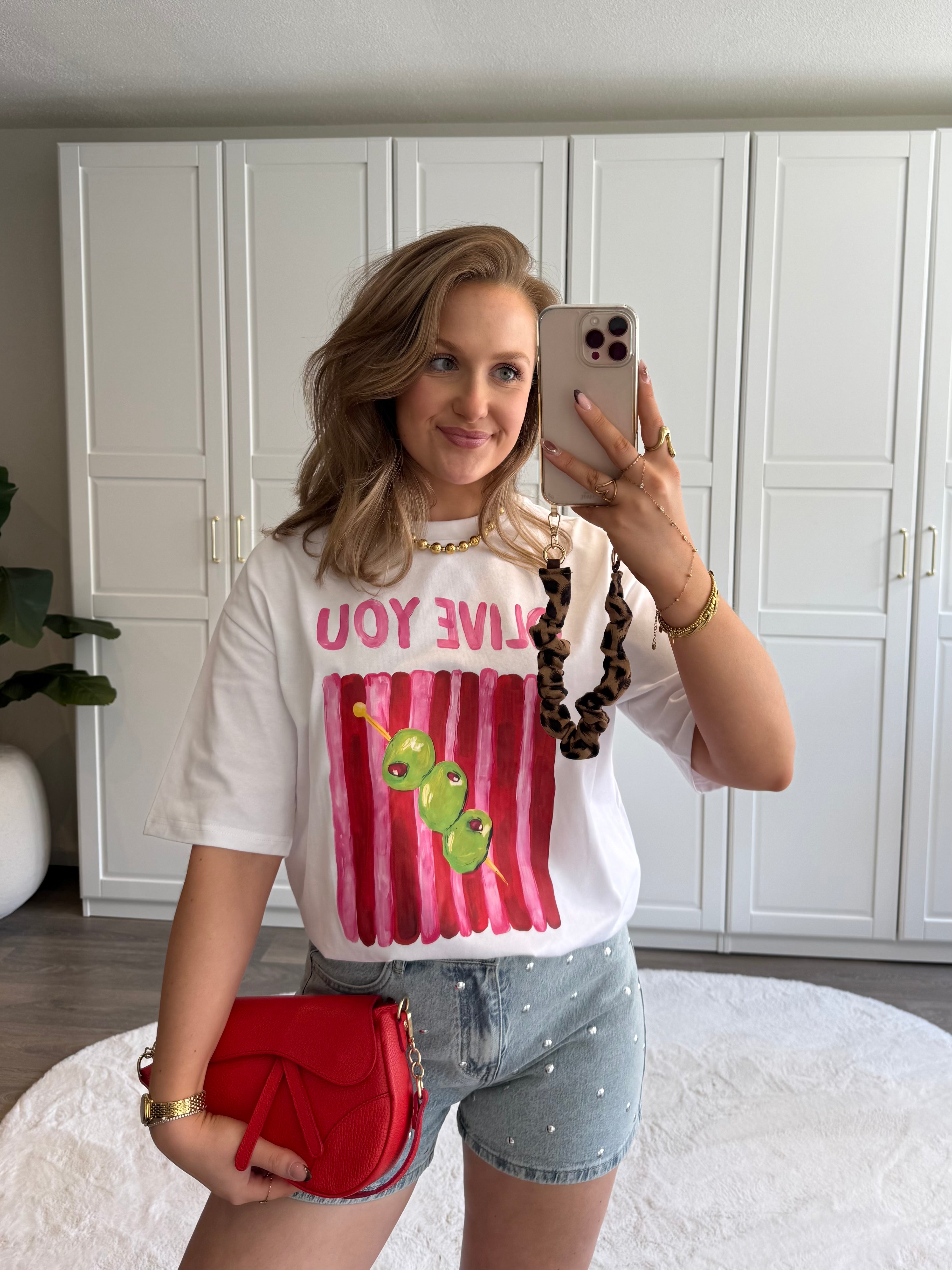 Olive You T-shirt | Wit