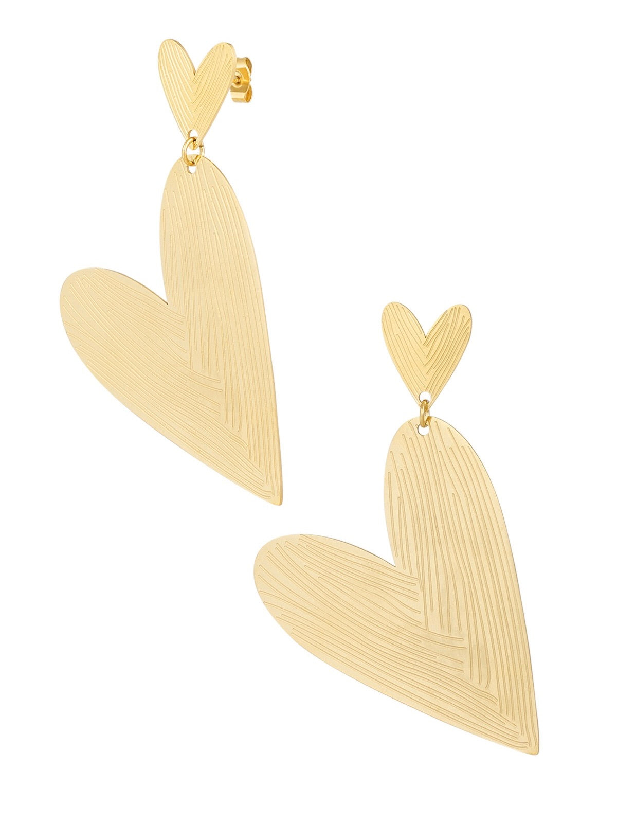 Double Love Oorbellen | Goud