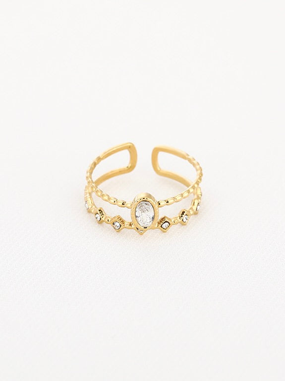 Double Zirkonia Ring | Wit