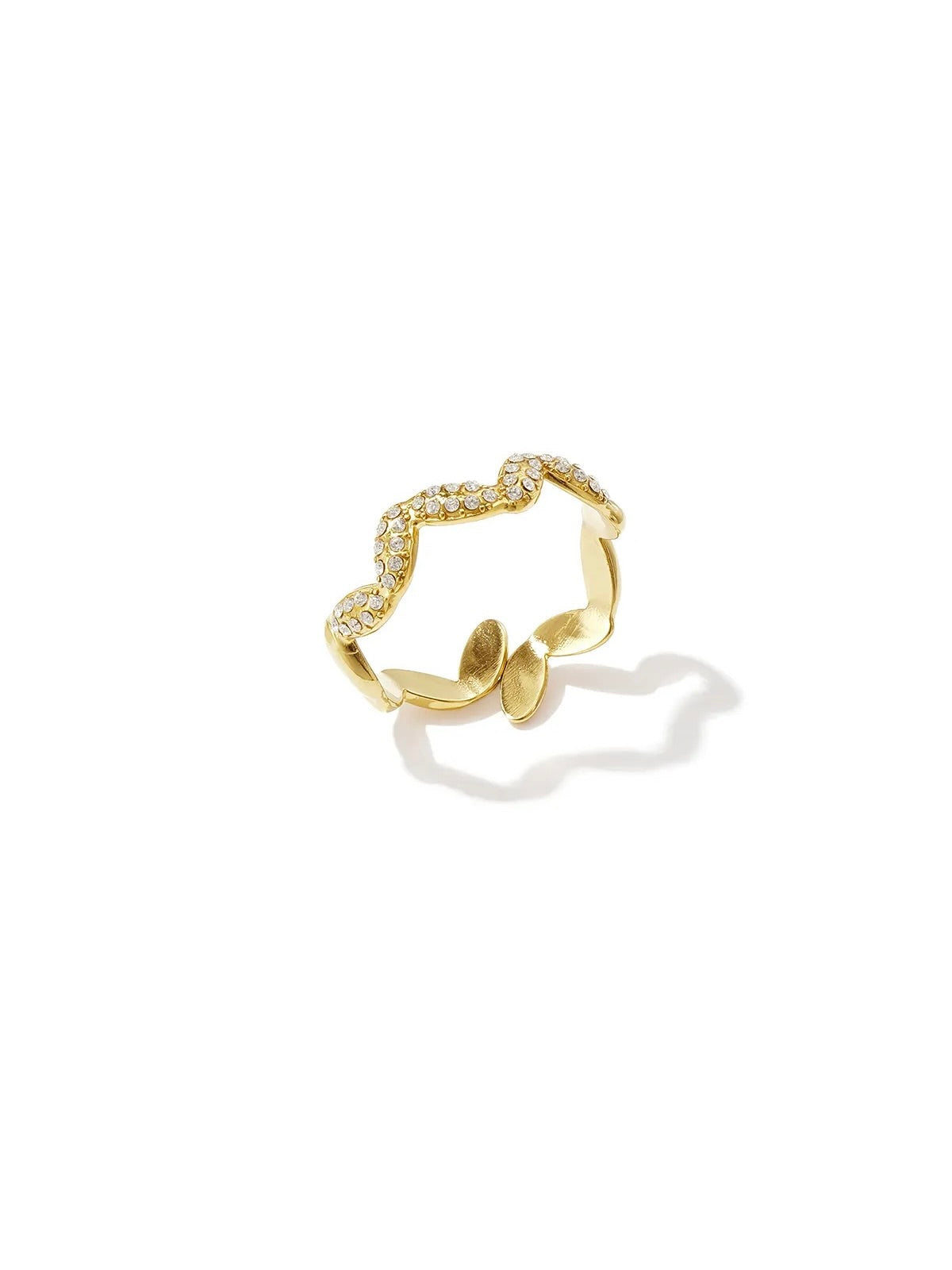 Wavy Strass Ring