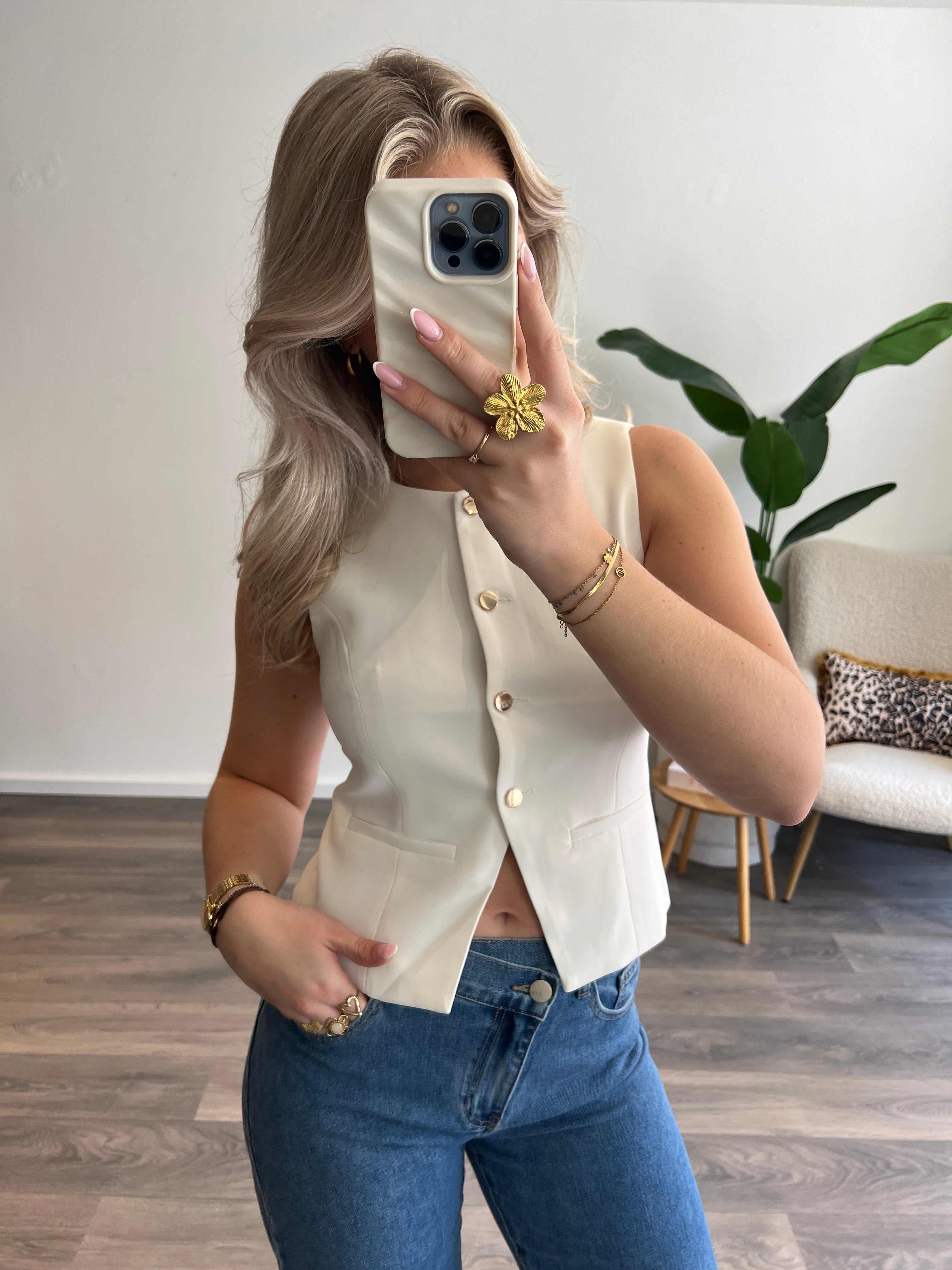 Gilet Lizzy | Wit