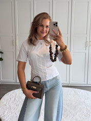 Tailored T-shirt Alyssa | Wit