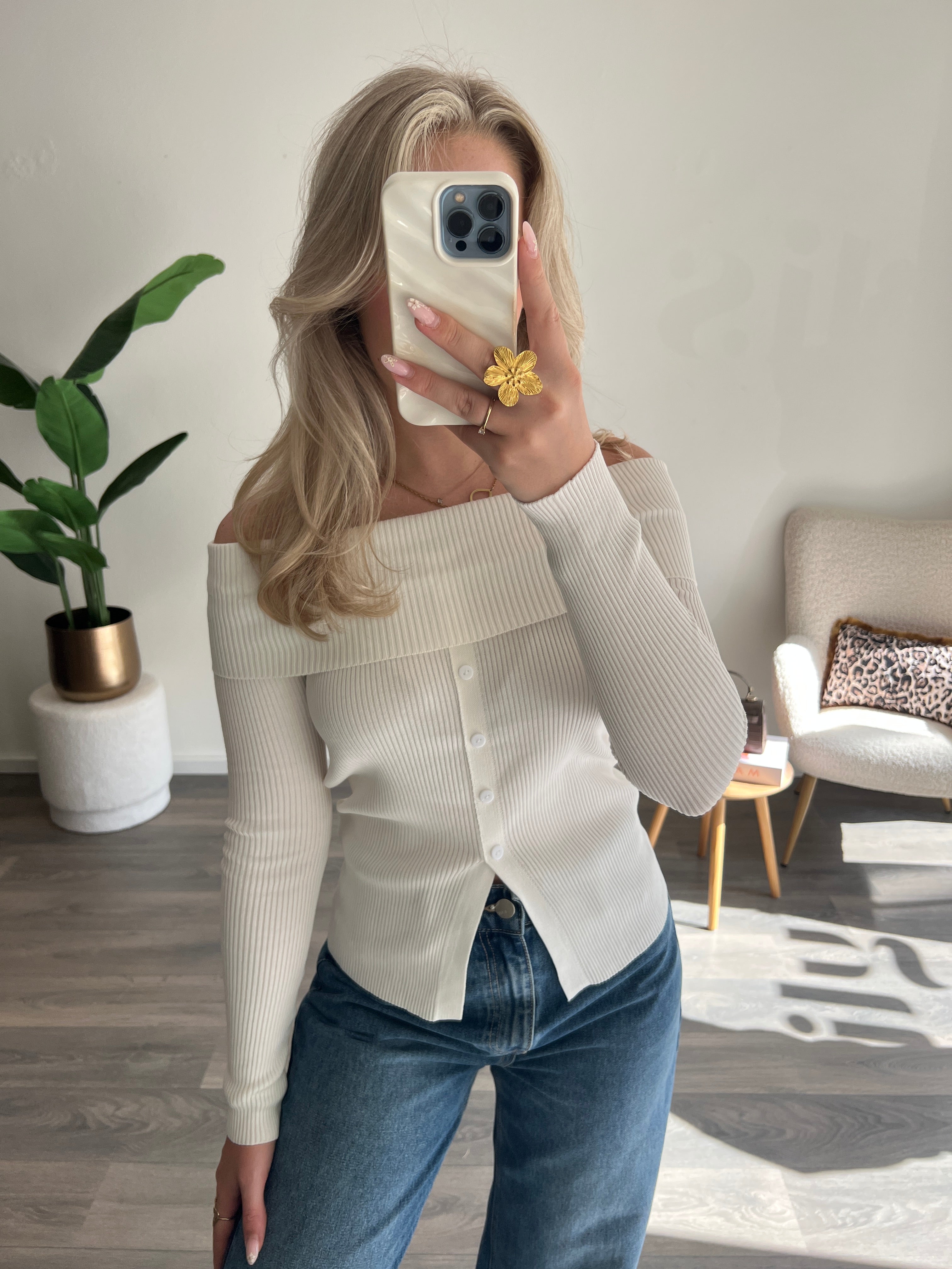 Off Shoulder Top Julia | Wit