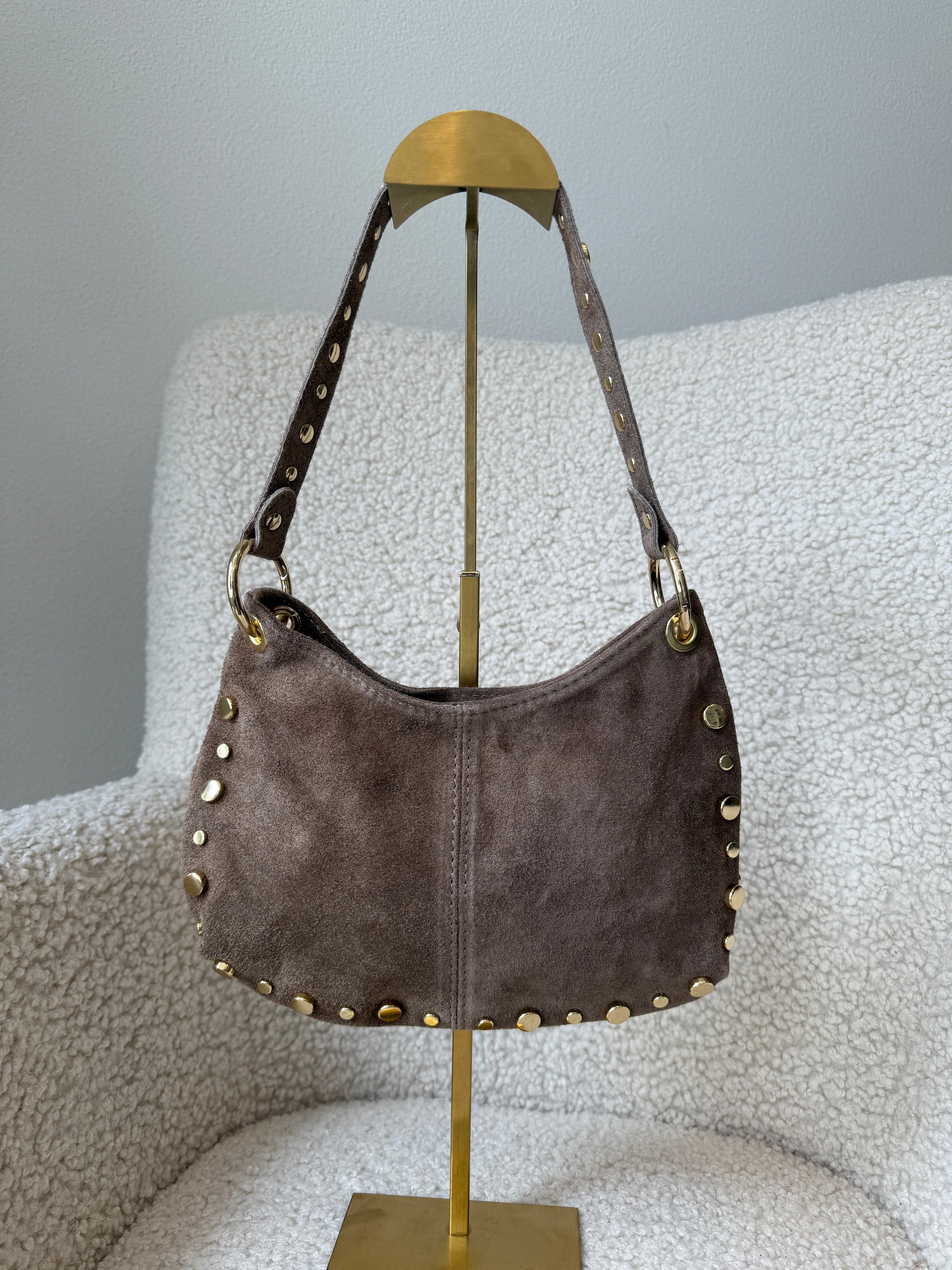 Suede Tas Carlijn | Taupe