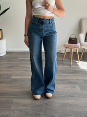 Baggy Wide Leg Jeans 3257 Tall | Blauw