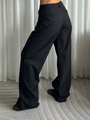 Tall Wide Leg Pantalon Sofia | Zwart