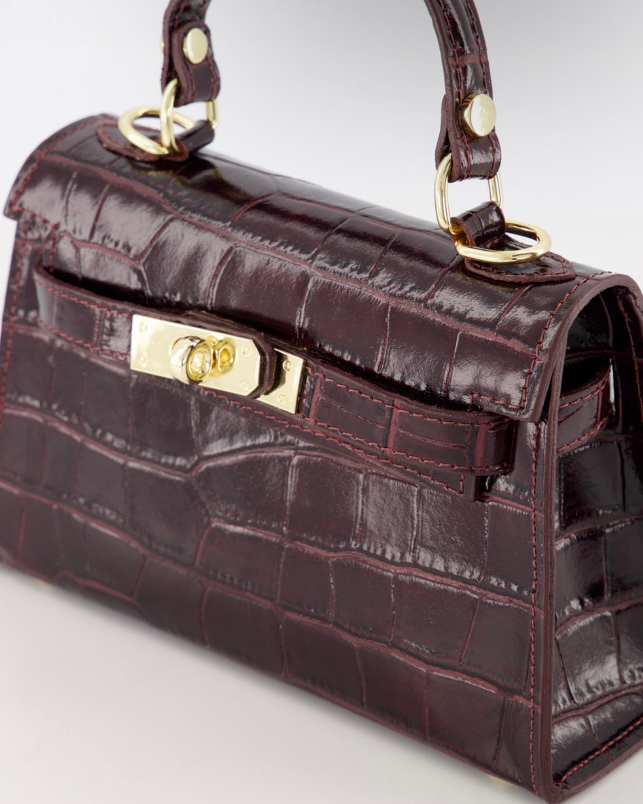Tas Lore Croco | Bordeaux