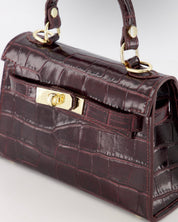 Tas Lore Croco | Bordeaux