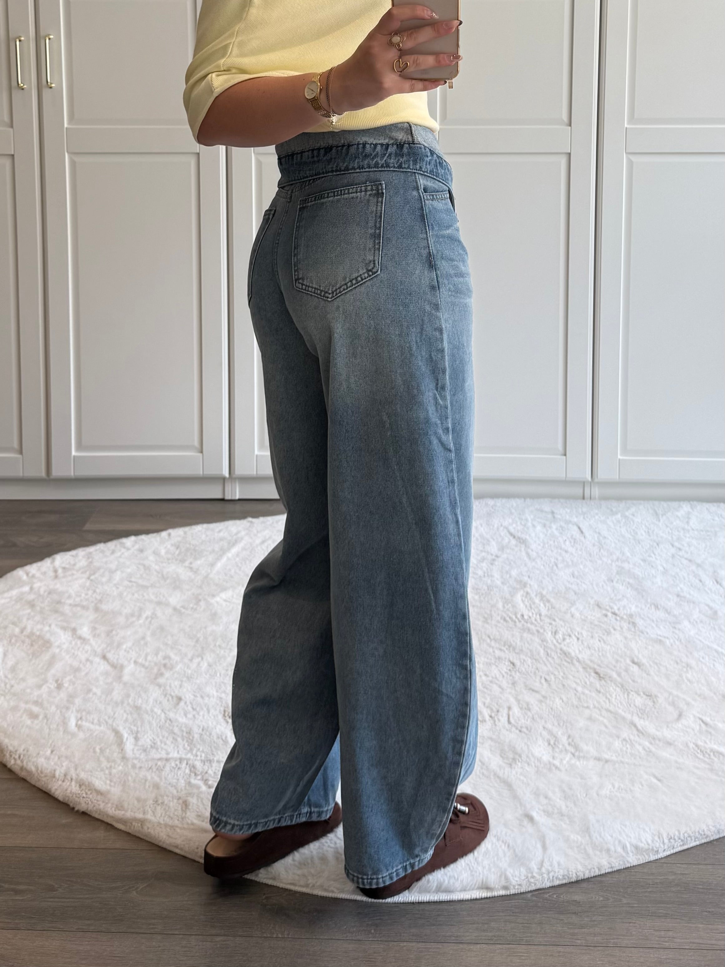 Folded Balloon Jeans 13692 | Blauw