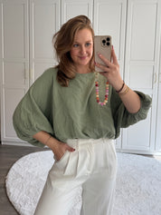 Mousseline Blouse | Groen